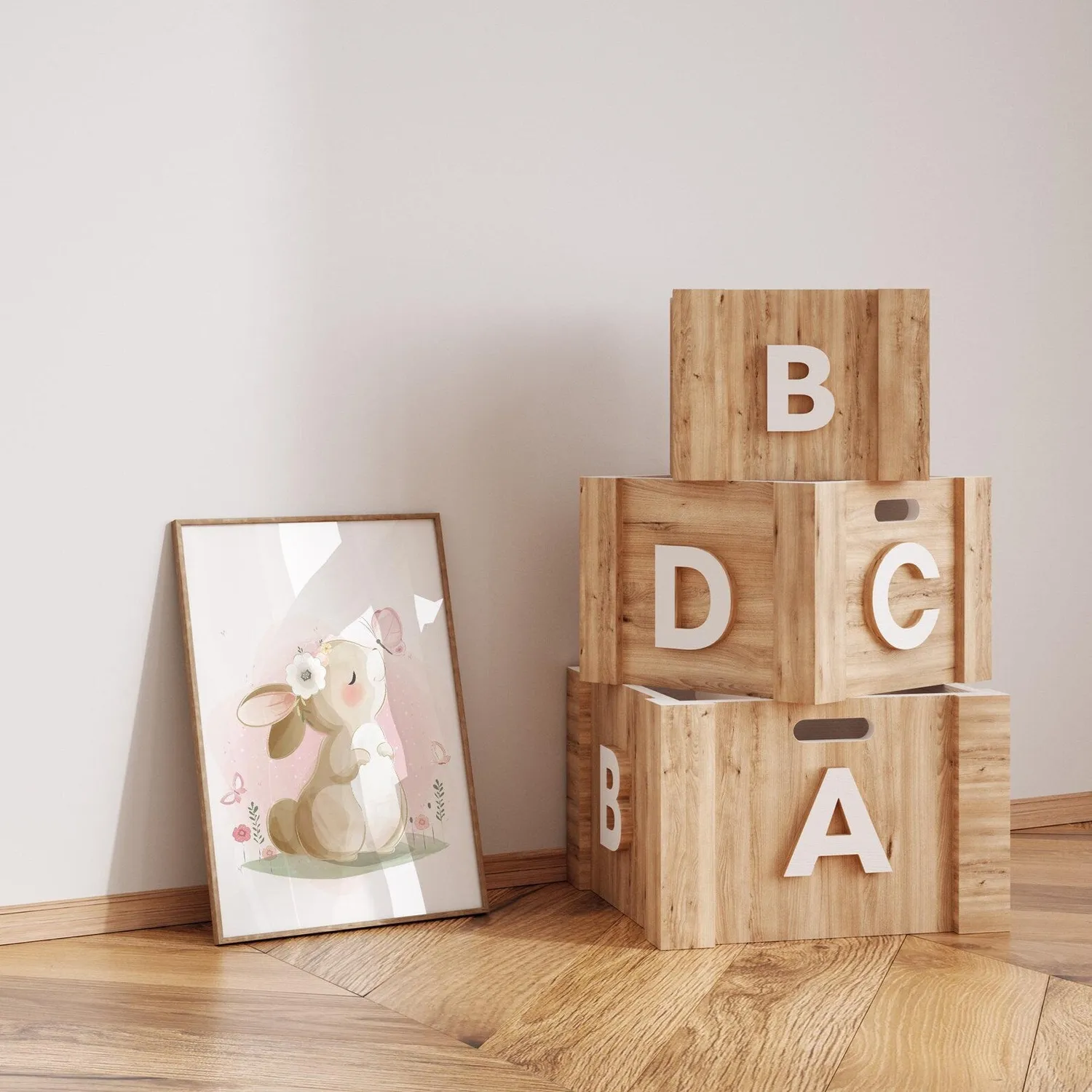 MeinBaby123 Hase Poster 3er Set A4 matt