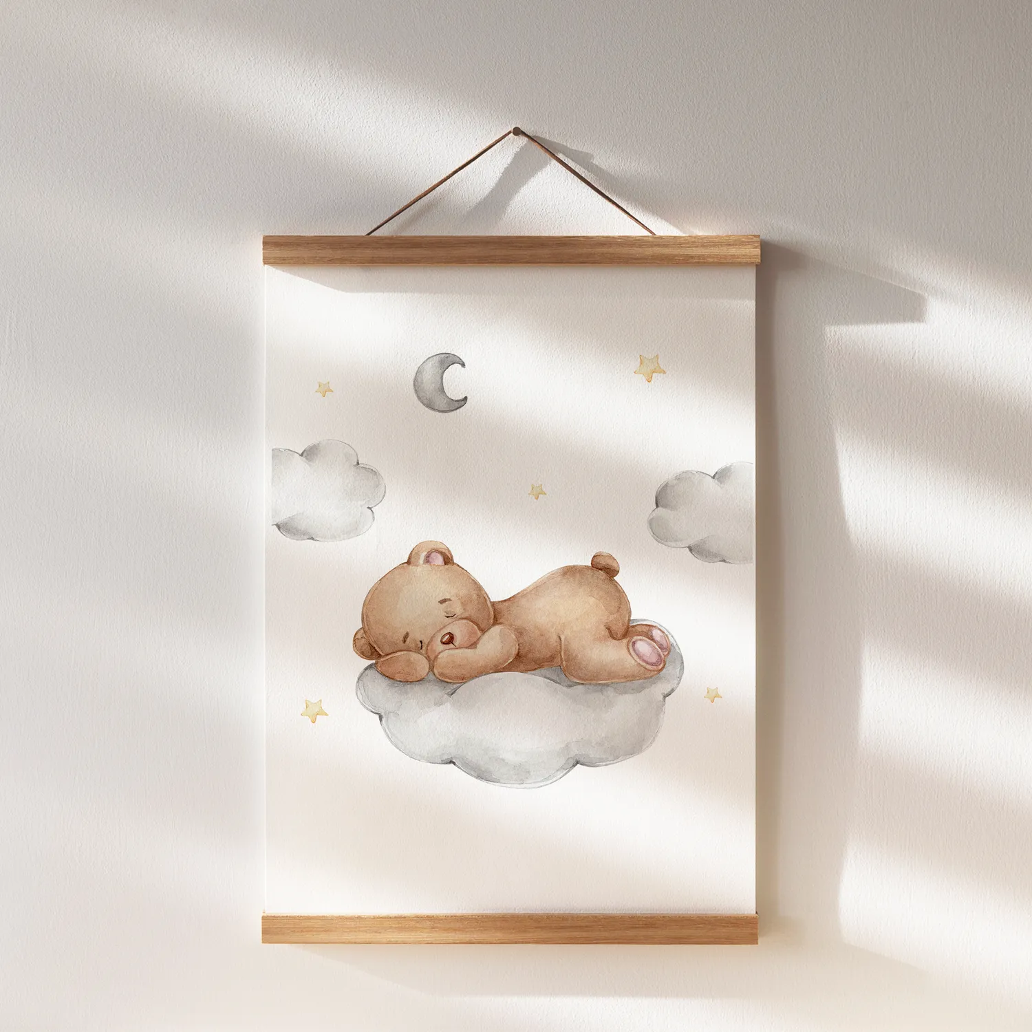 MeinBaby123 Bär & Mond Poster 3er Set A4 Boho