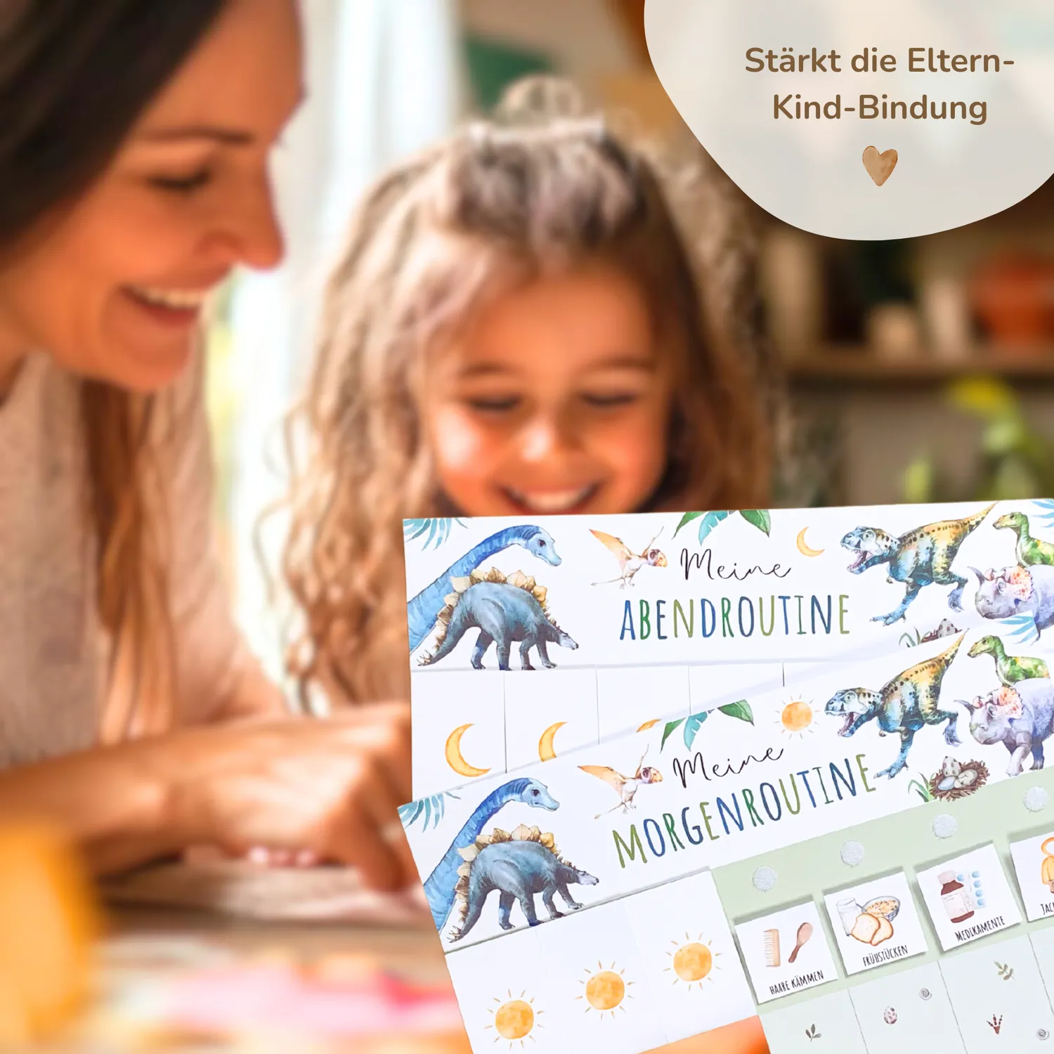 MeinBaby123 Morgen- Abendroutine Kinder Dino Ausdruck