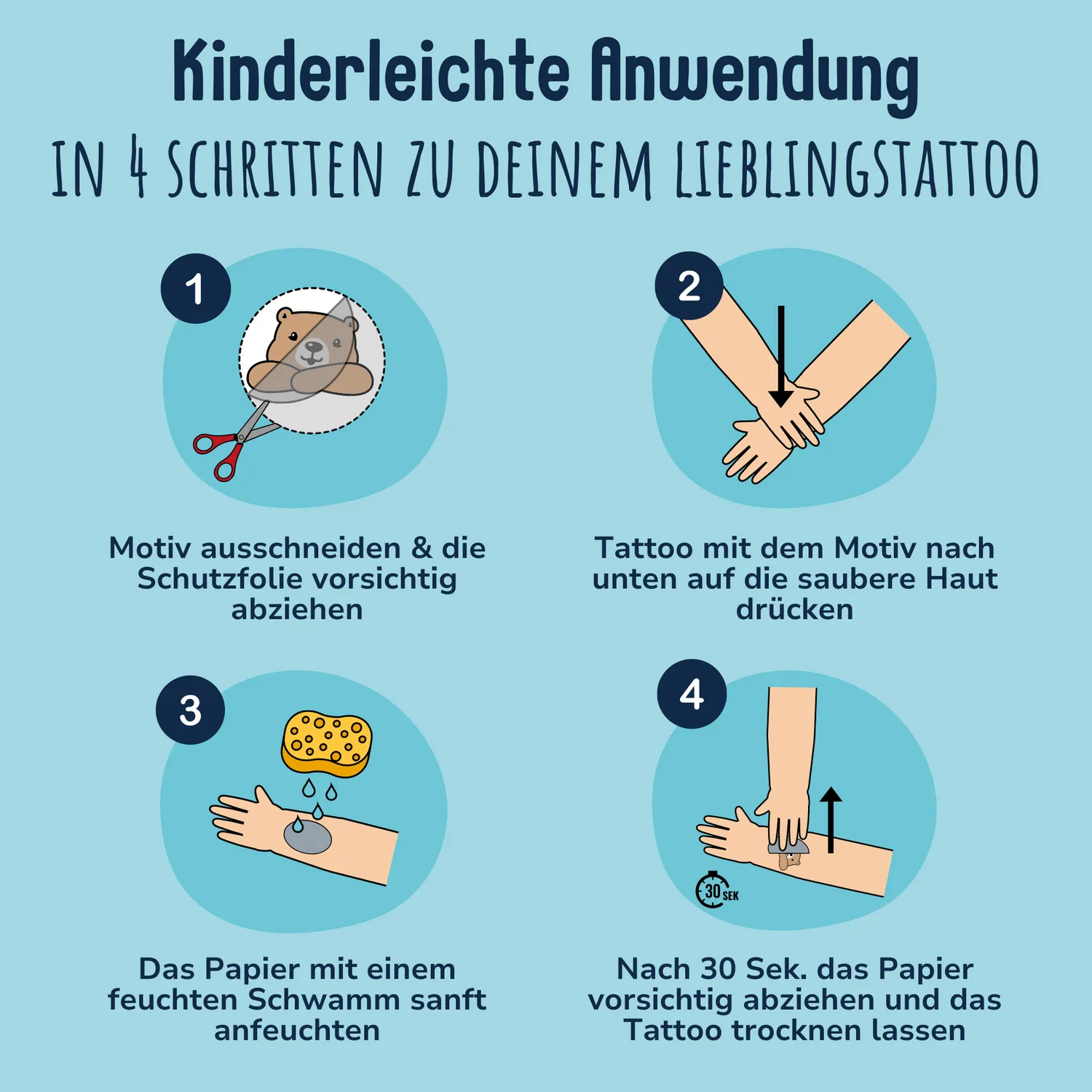 MeinBaby123 Unterwasserwelt Kinder-Tattoos 110er hautfreundlich