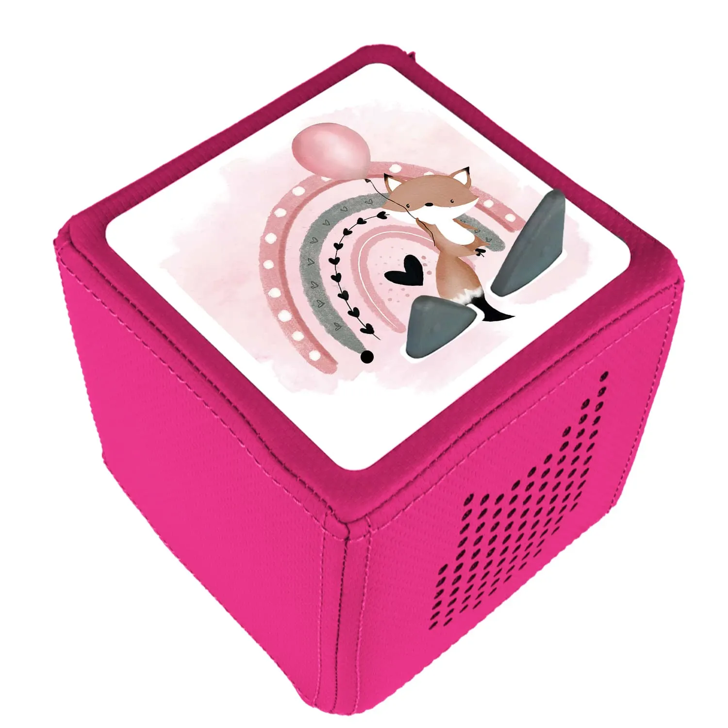MeinBaby123 Toniebox Schutzfolie Fuchs rosa Sticker