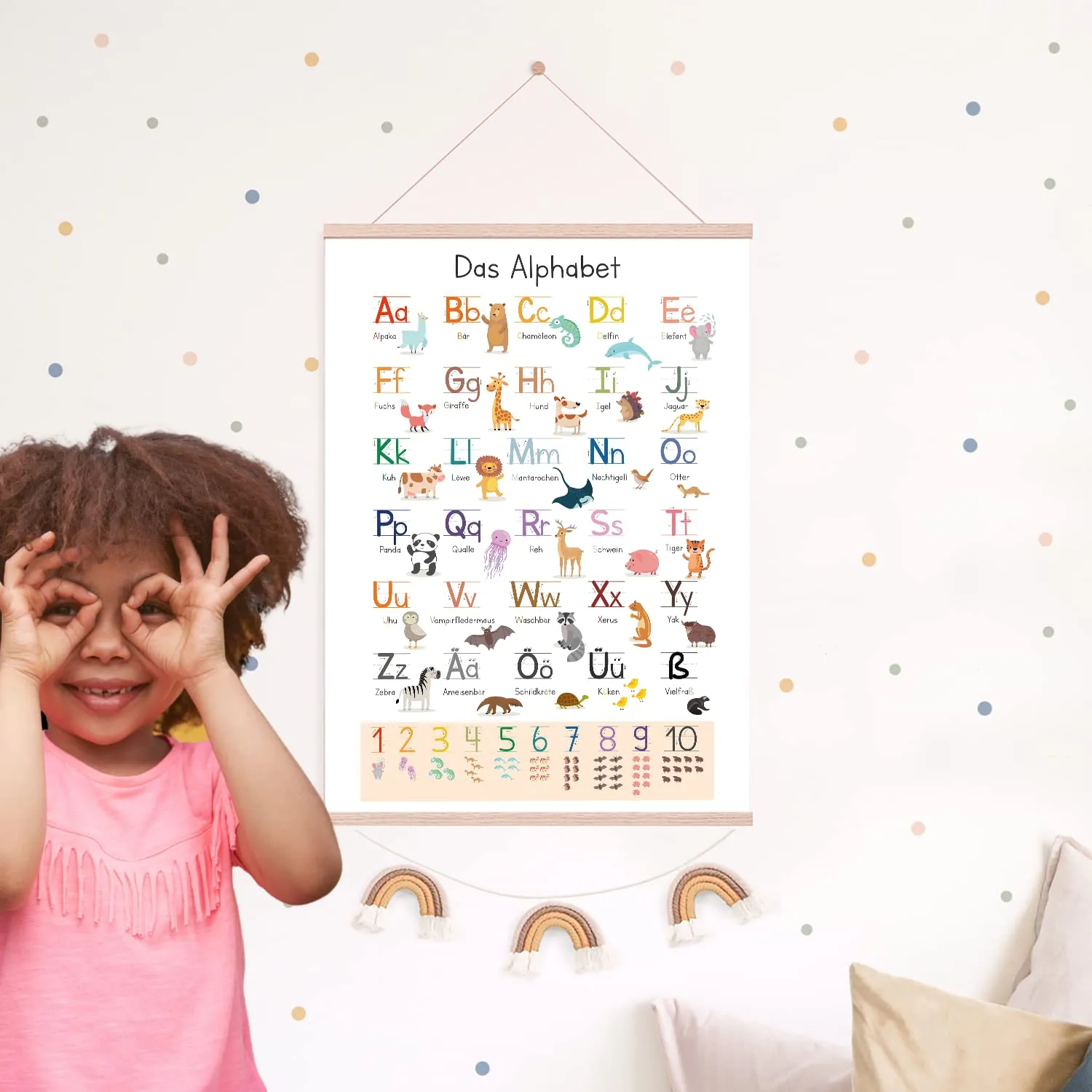 MeinBaby123 Tiere Lernposter A2 ABC Schulausgangsschrift