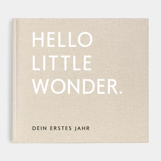 MINTKIND Baby-Tagebuch Leineneinband Beige gebunden 132 Seiten