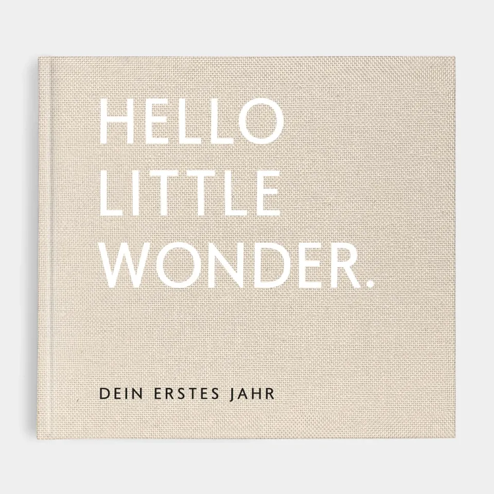 MINTKIND Baby-Tagebuch Leineneinband Beige gebunden 132 Seiten