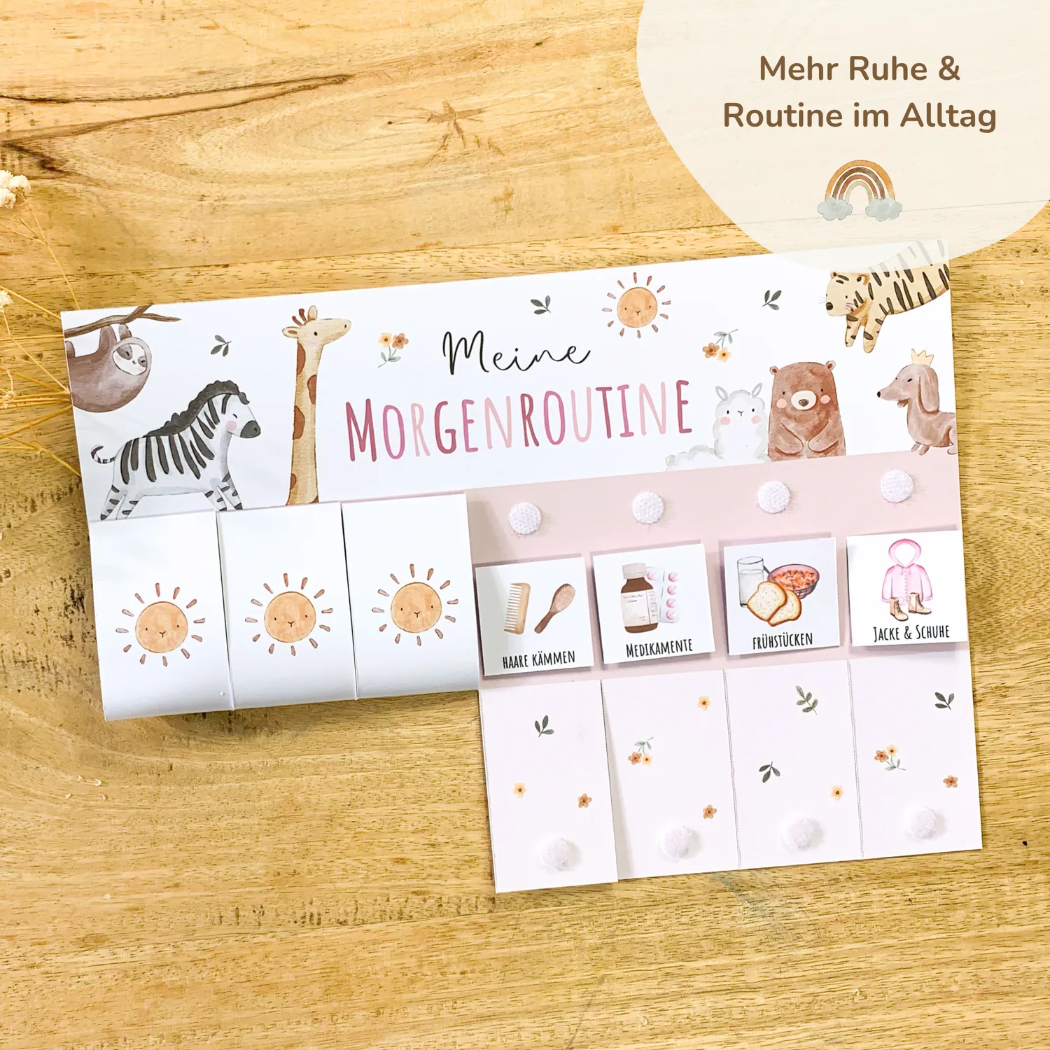 MeinBaby123 Morgenroutine Abendroutine Plan Boho Rosa PDF