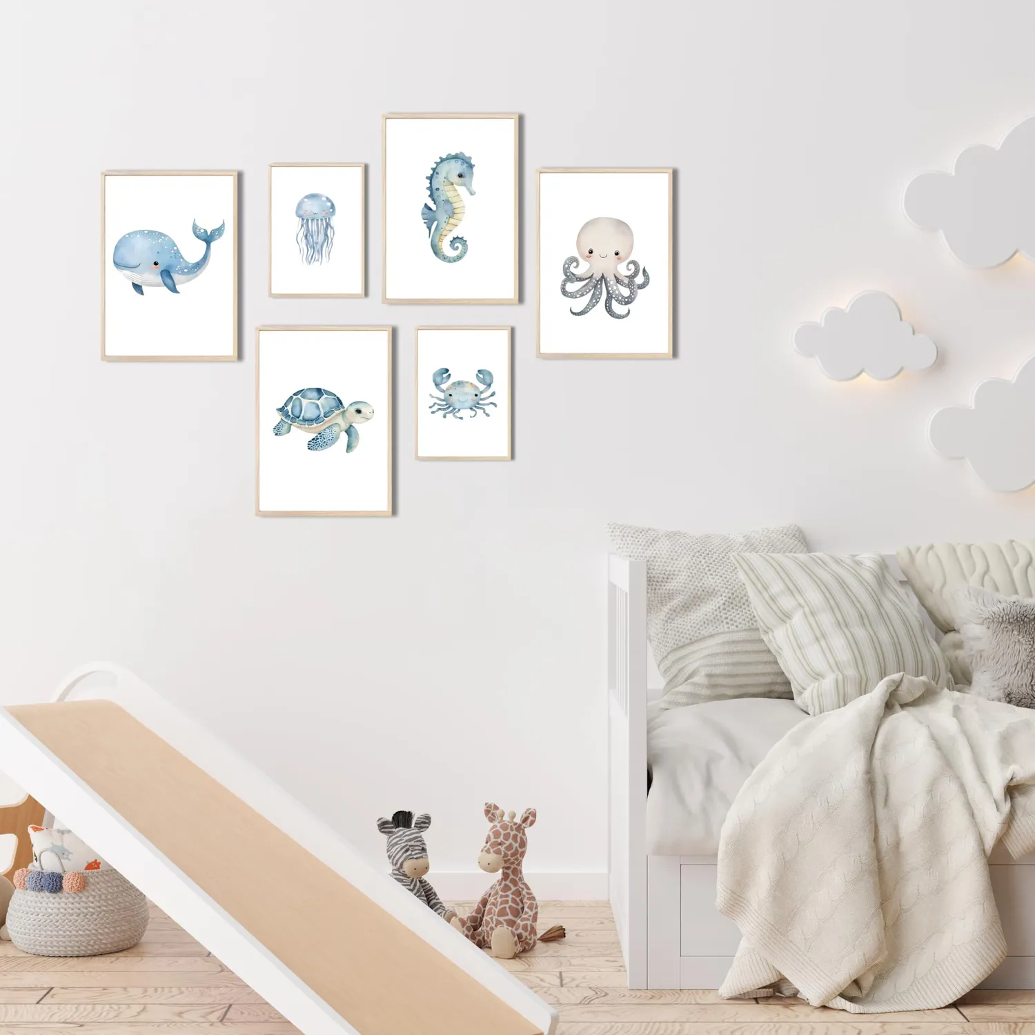 MeinBaby123 Unterwasserwelt Poster 6er Set A4 & A5 matt
