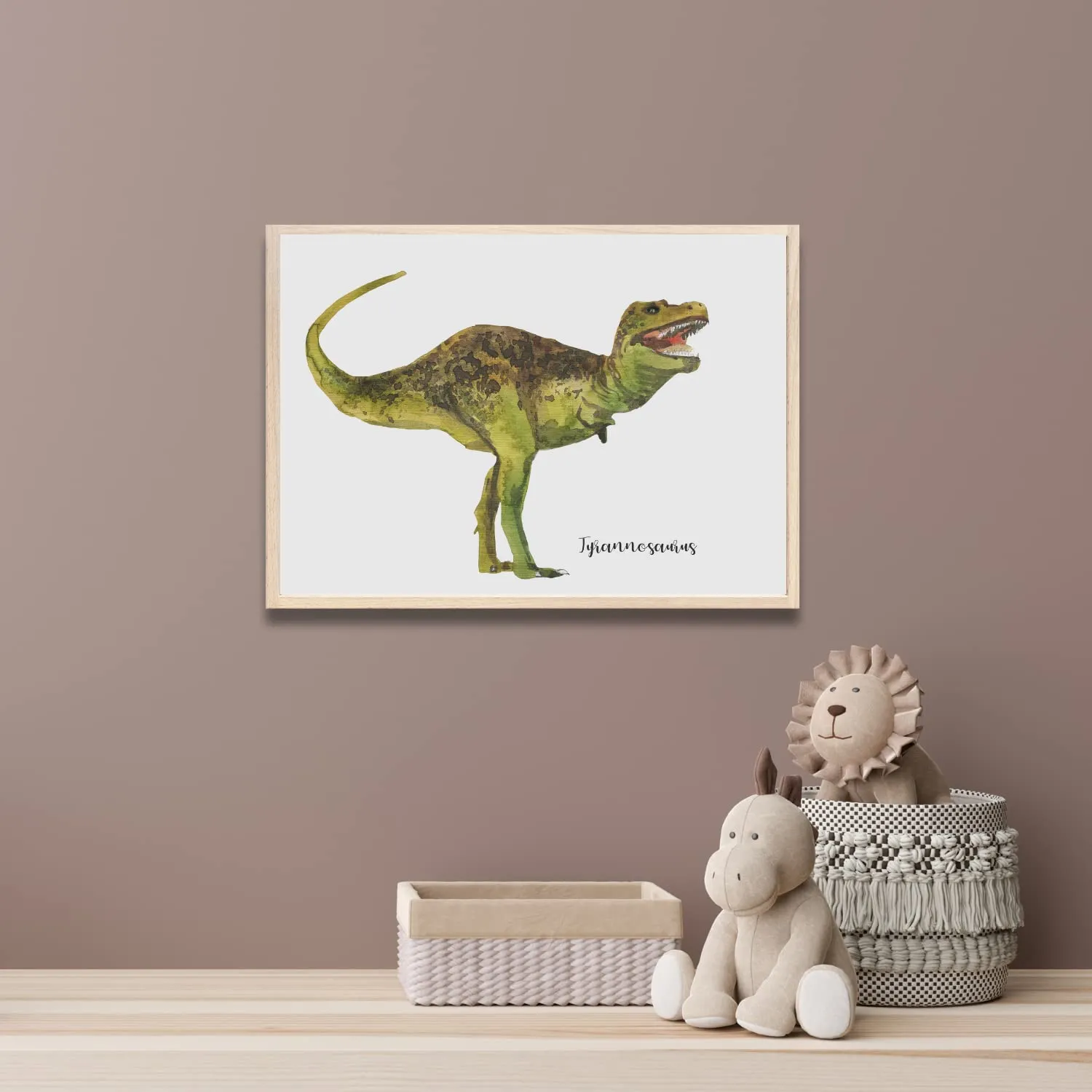 MeinBaby123 Dino Kinderzimmerposter 8er Set A4 A5 A6 300g