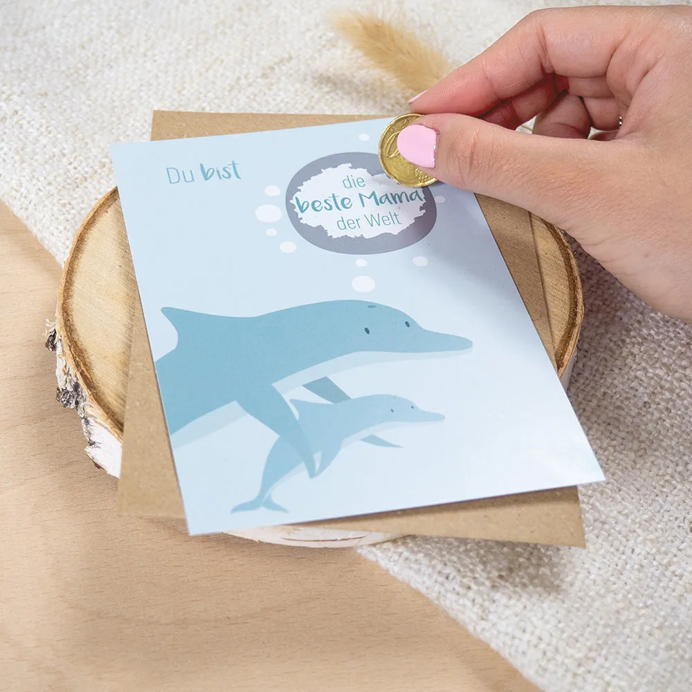 MINTKIND Rubbelkarte beste Mama Karte A6 mit Umschlag
