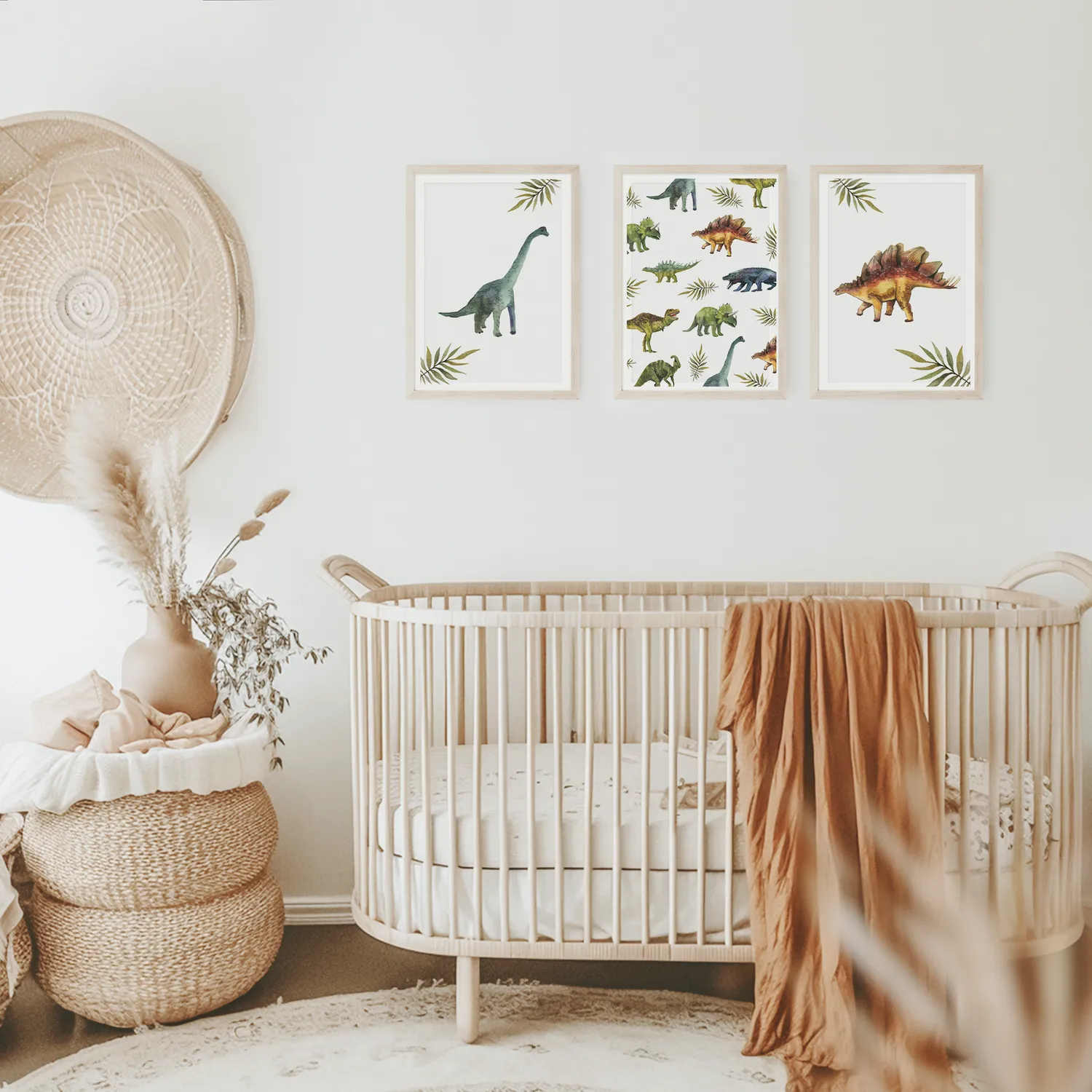 MeinBaby123 Dino Poster Kinderzimmer 3er A4 matt
