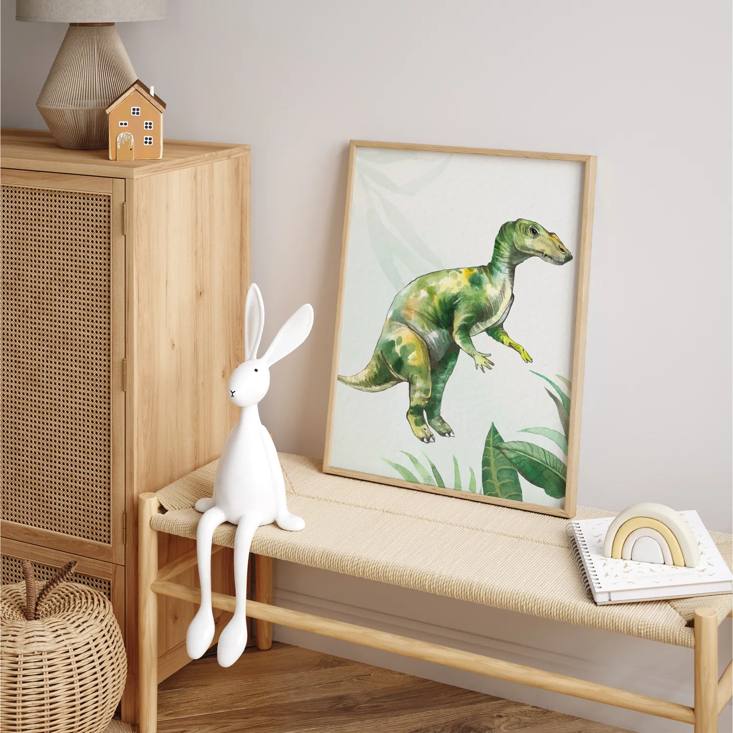 MeinBaby123 Dino Kinderzimmerposter 6er Set A4 matt