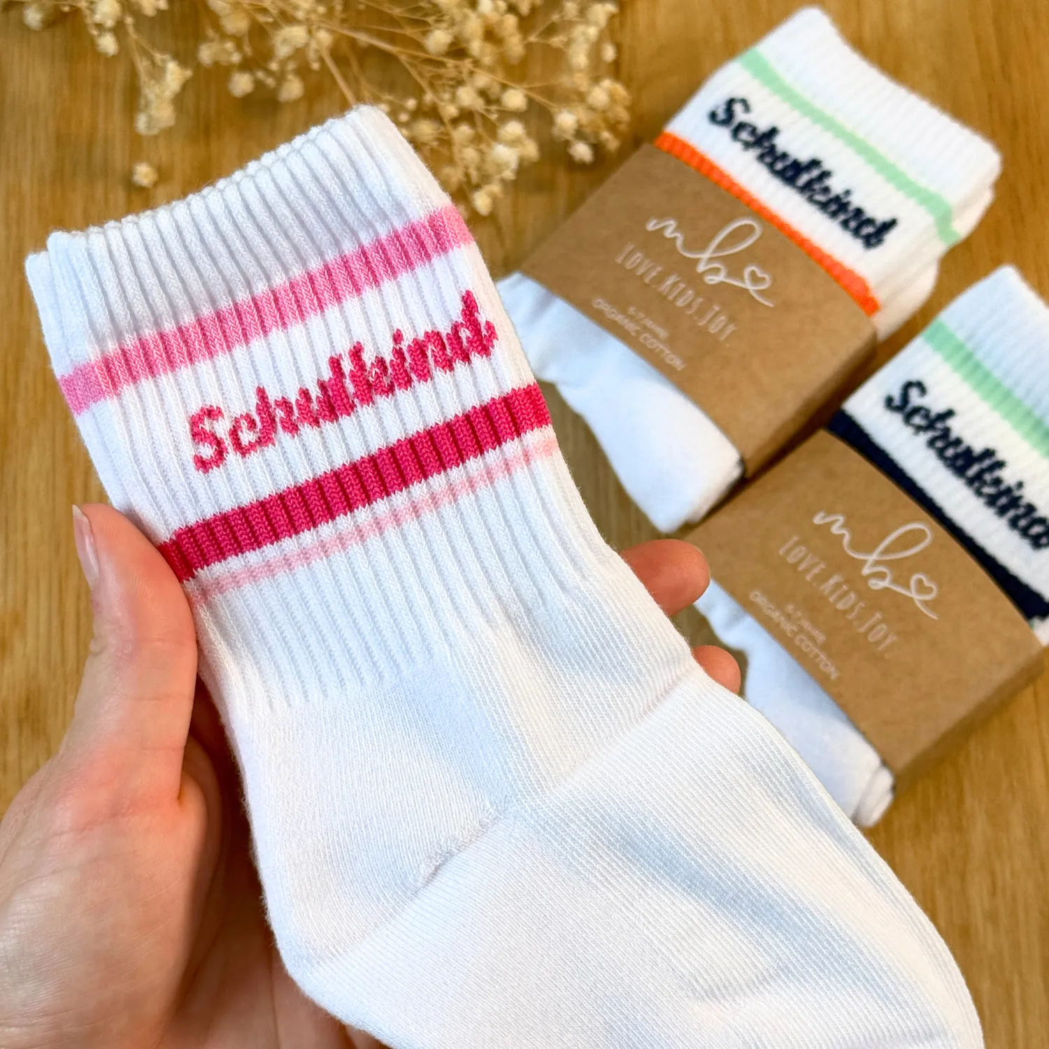 MeinBaby123 Schulkind Socken Pink Baumwolle 1 Paar