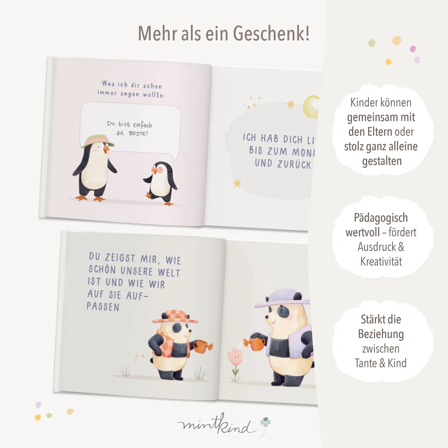 MINTKIND Liebe Tante Du bist toll Geschenkbuch Mitmachen