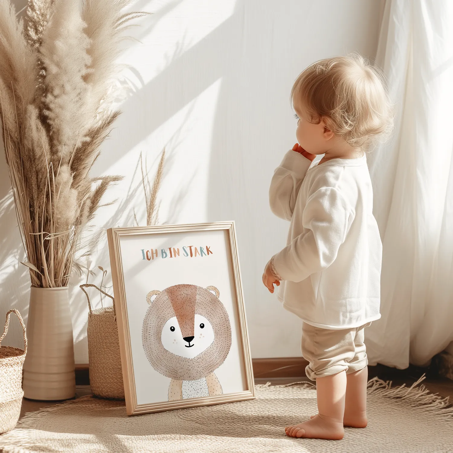 MeinBaby123 Kinderzimmerposter Vier Freunde Affirmation 4er Set A4