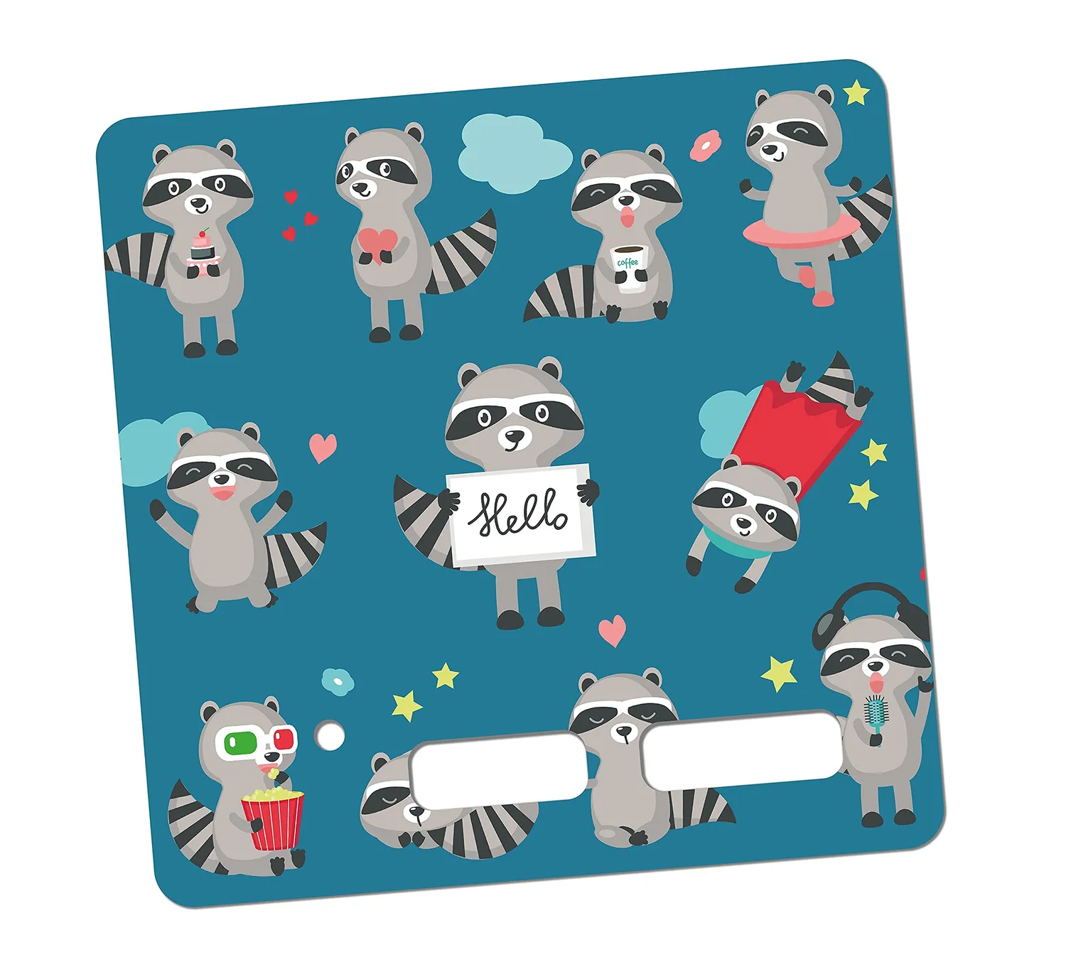 MeinBaby123 Waschbären Toniebox Schutzfolie Blau Sticker