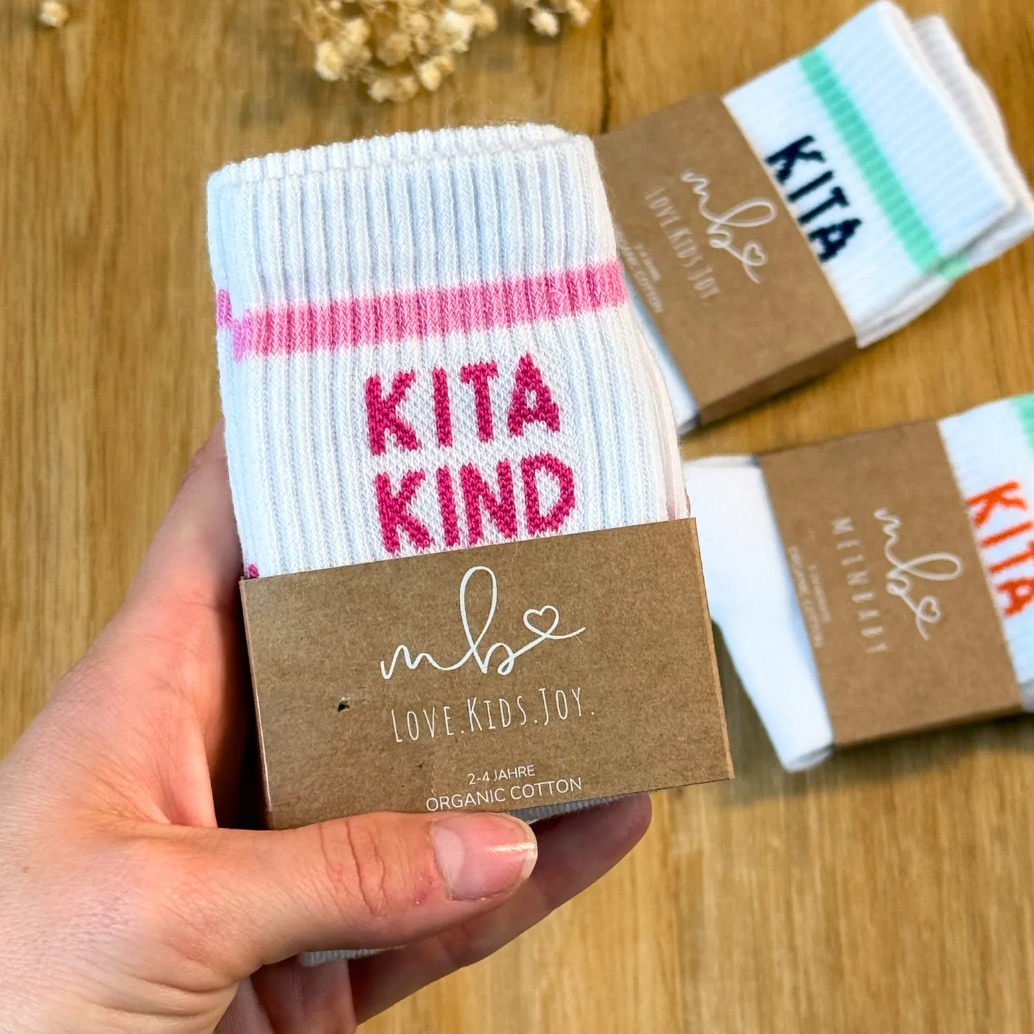 MeinBaby123 Kitakind Socken Pink Kindersocken 2-4 Jahre