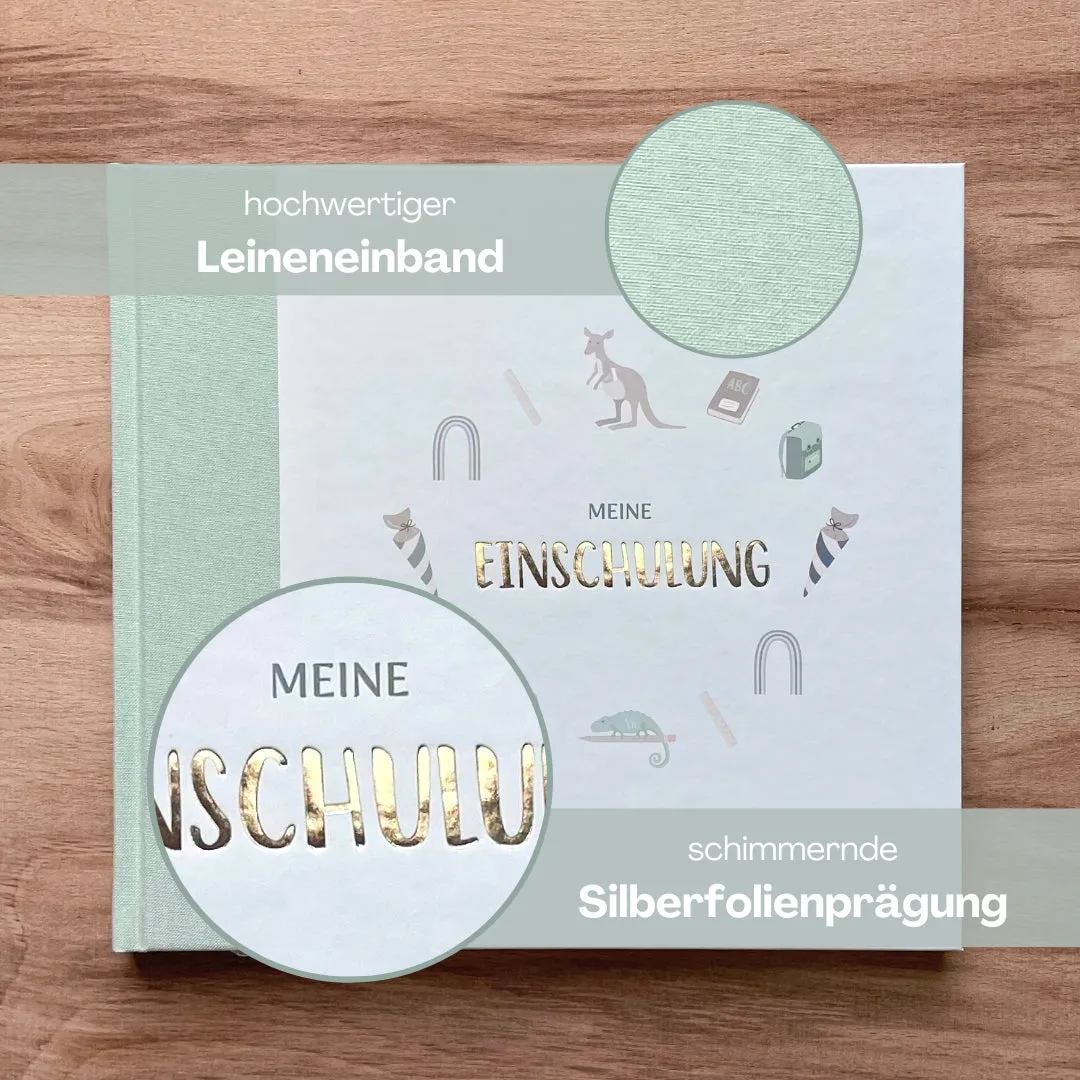 MINTKIND Meine Einschulung Gästebuch Beige Schulanfang