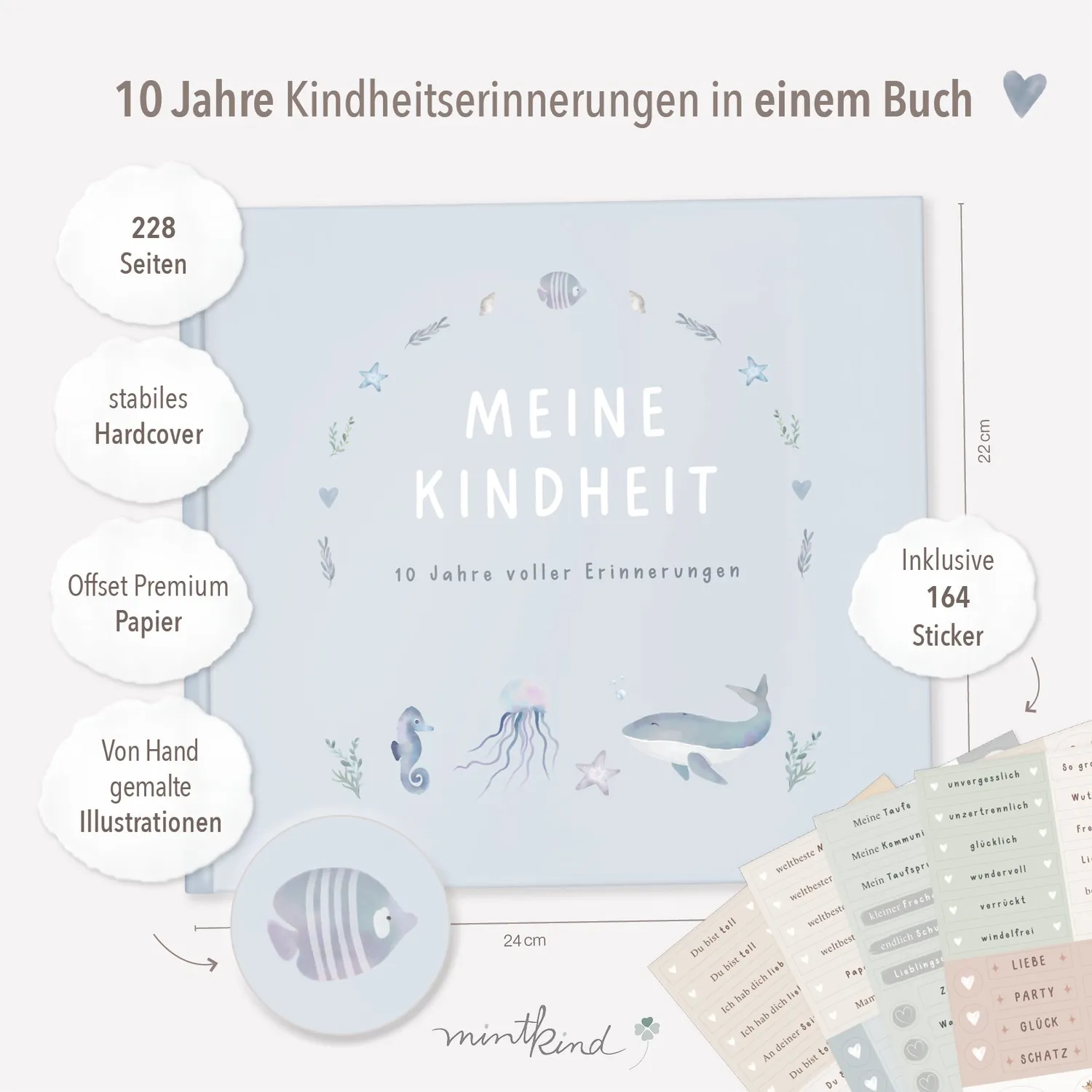 MINTKIND Meine Kindheit Erinnerungsalbum Wald 228 Seiten