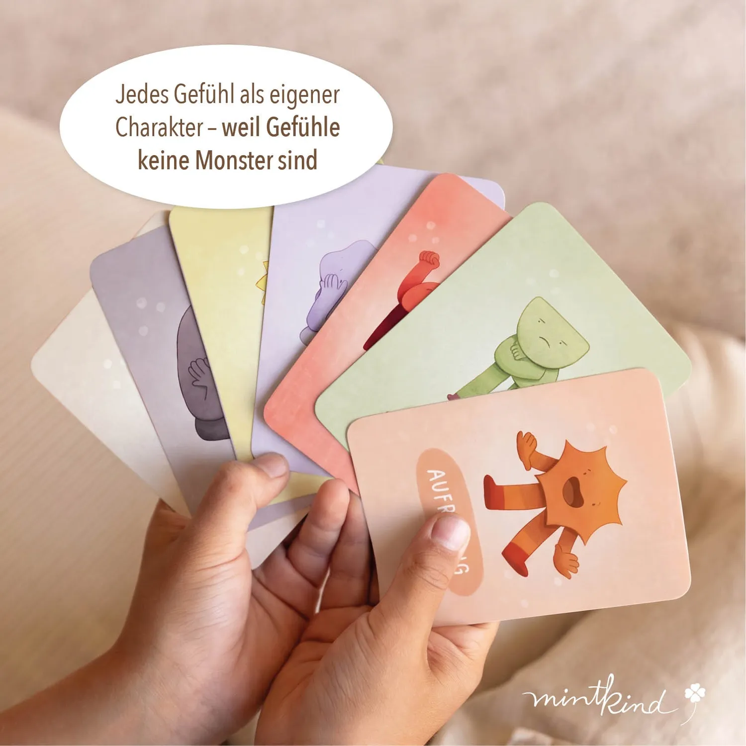 MINTKIND Gefühlkarten für Kinder 5-10 Jahre 30 Karten Set