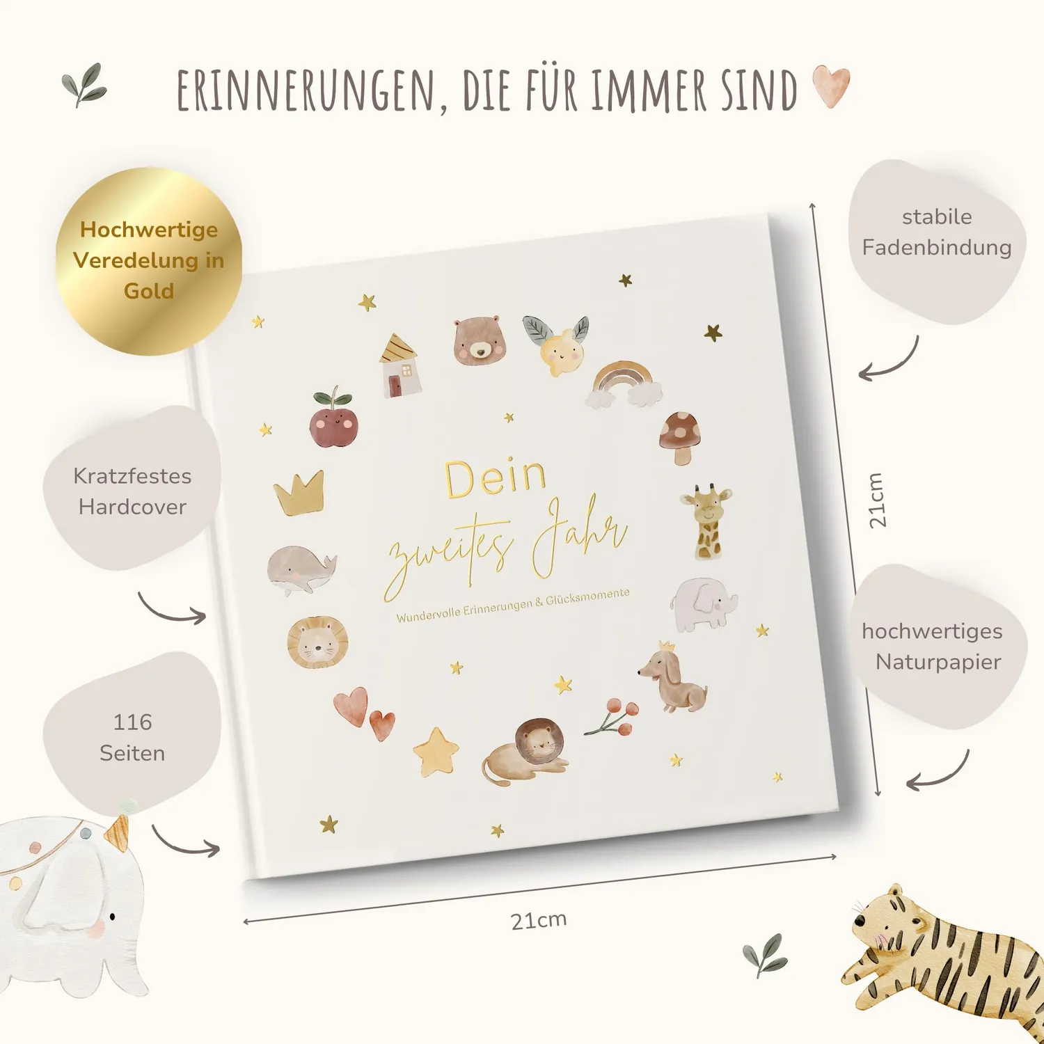 MeinBaby123 Dein zweites Jahr Babyalbum beige 116 S.