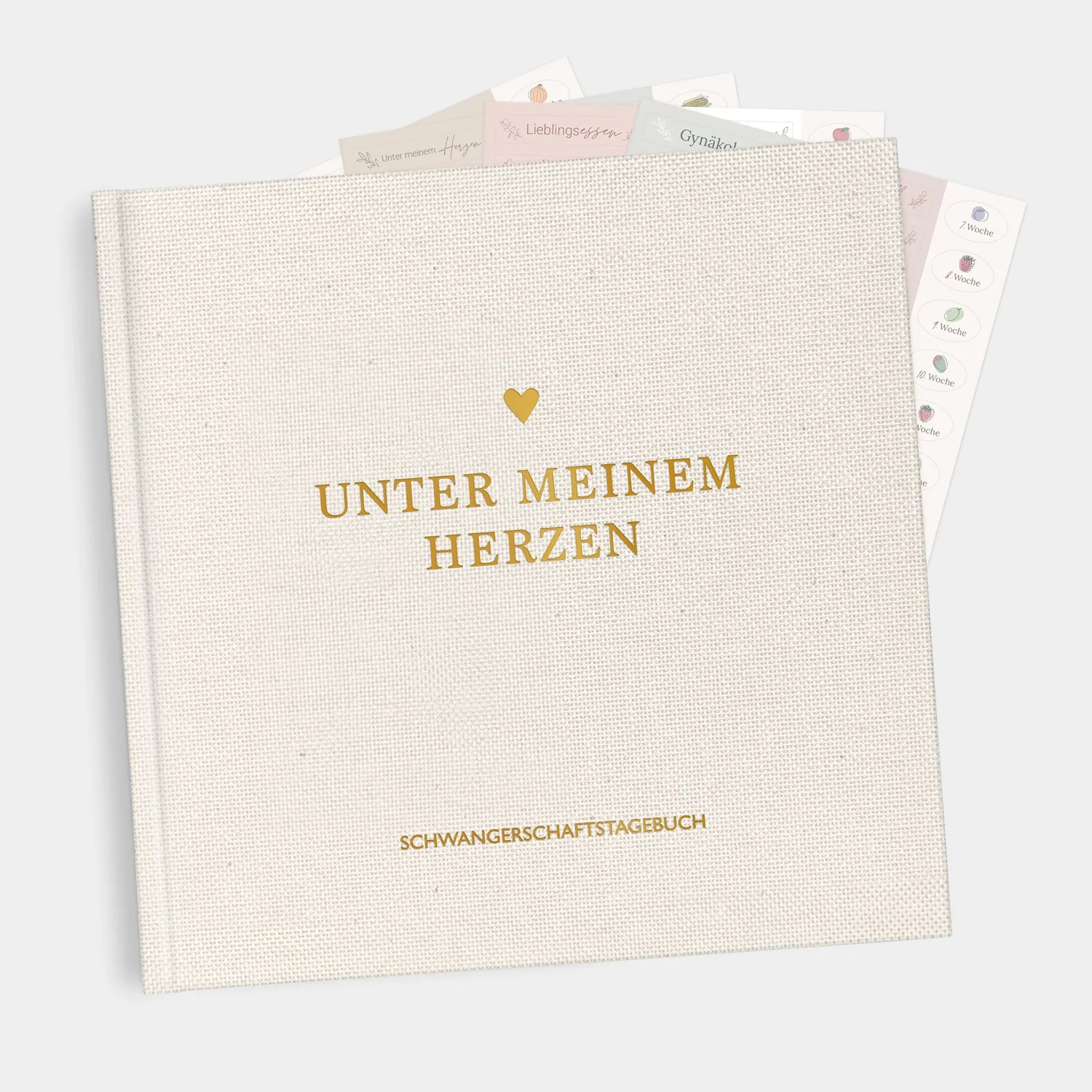 MINTKIND Meine Schwangerschaft Tagebuch Leinen Creme 112 S.