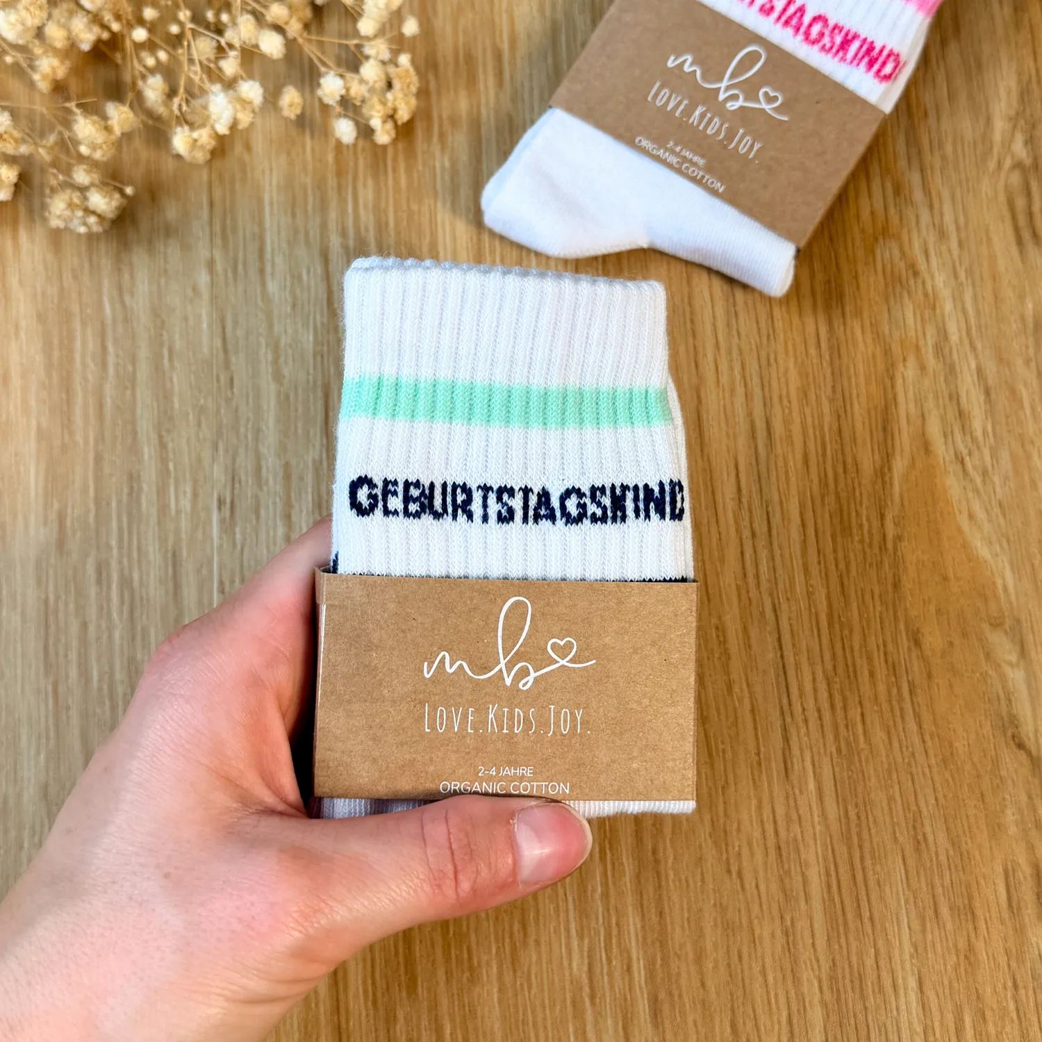 MeinBaby123 Geburtstagskind Socken Blau Baumwolle 1 Paar