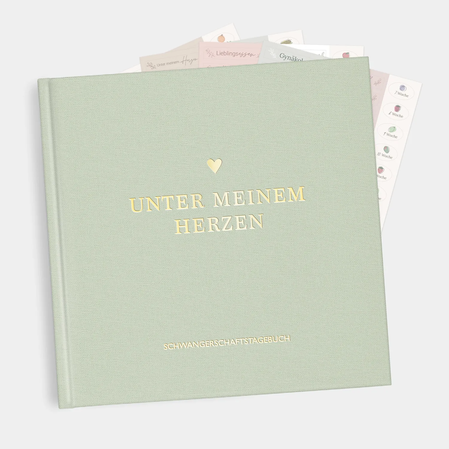 MINTKIND Meine Schwangerschaft Tagebuch Leinen Creme 112 S.