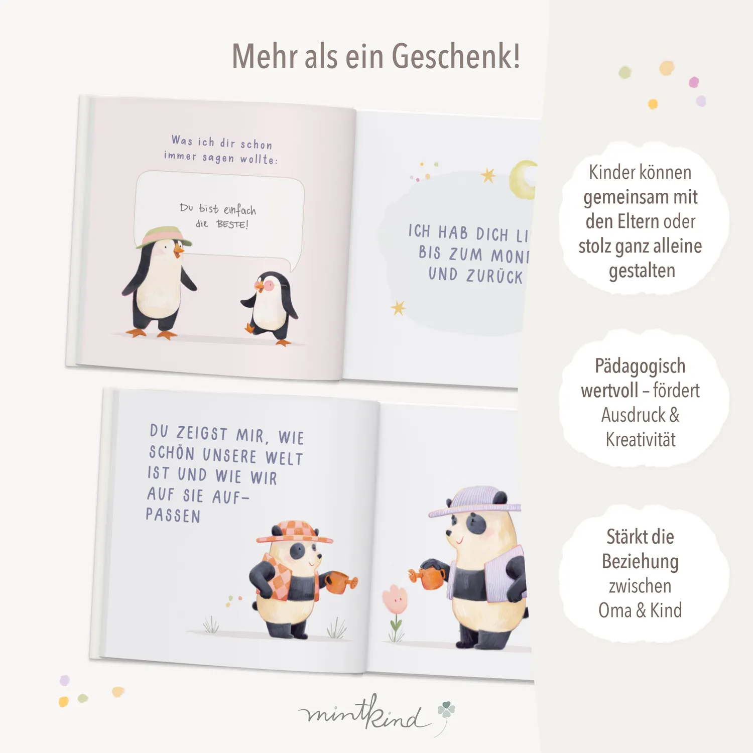 MINTKIND Oma du bist toll Geschenkbuch zum Ausfüllen