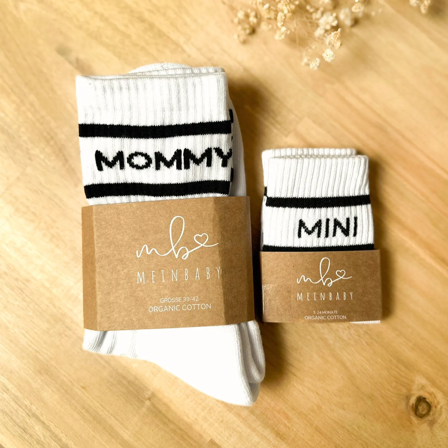 MeinBaby123 Mommy & Mini Retro-Socken Set Bio-Baumwolle