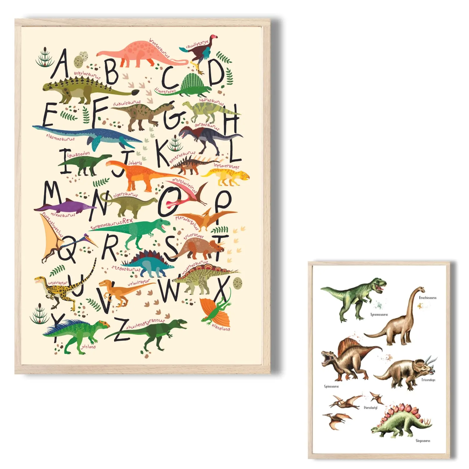 MeinBaby123 Dino Poster doppelseitig A2 Tiermotiv