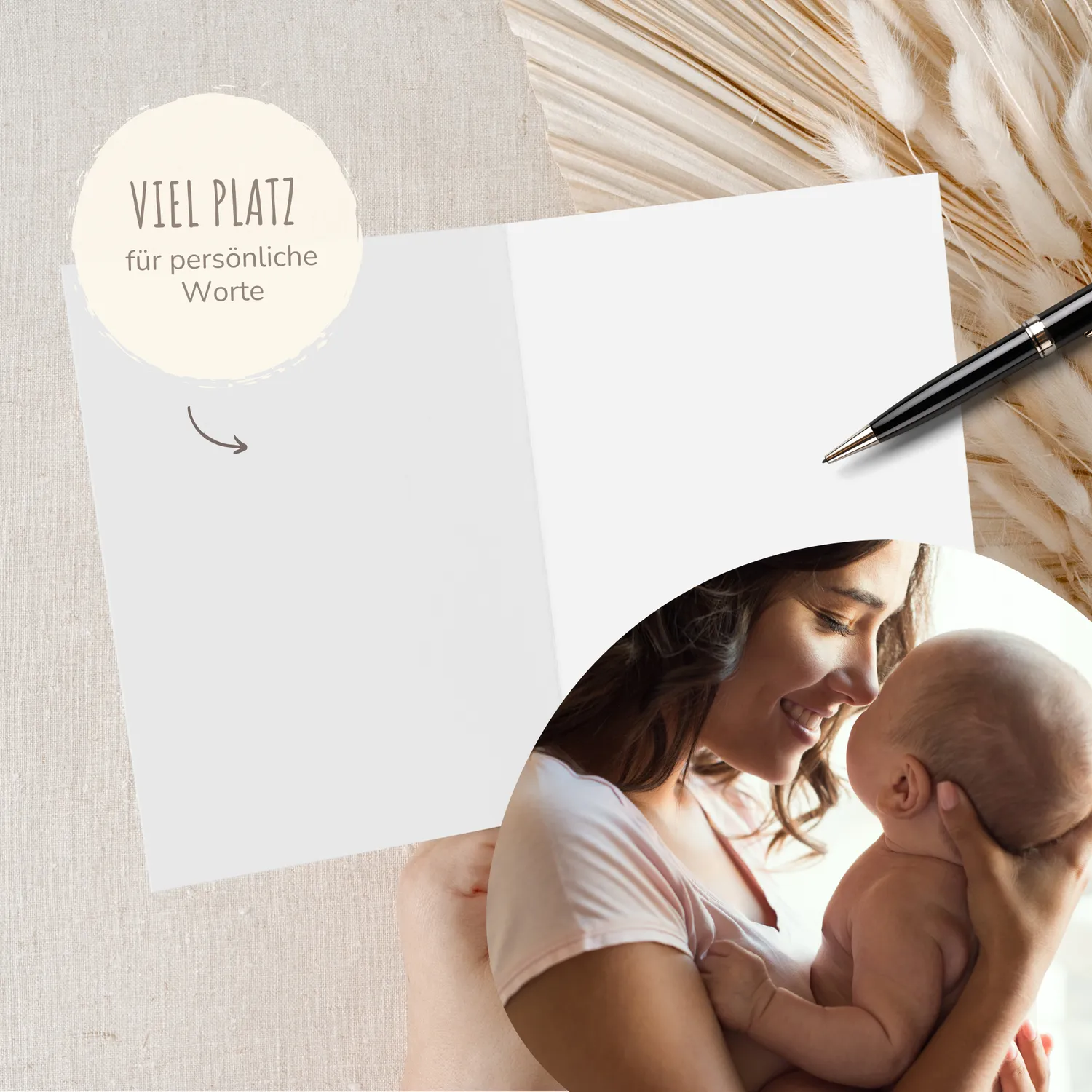 MeinBaby123 Karte zur Taufe vergoldet mit Umschlag DIN A6
