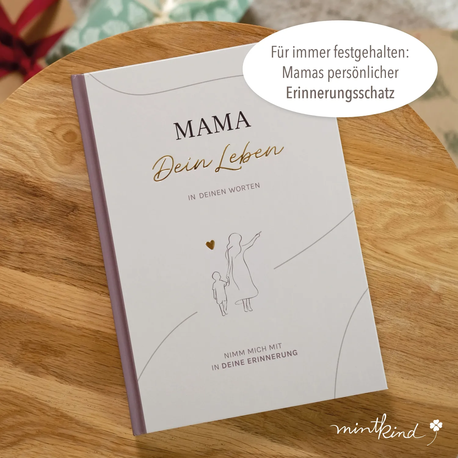 MINTKIND Dein Leben Erinnerungsbuch Mama gebunden 112 Seiten