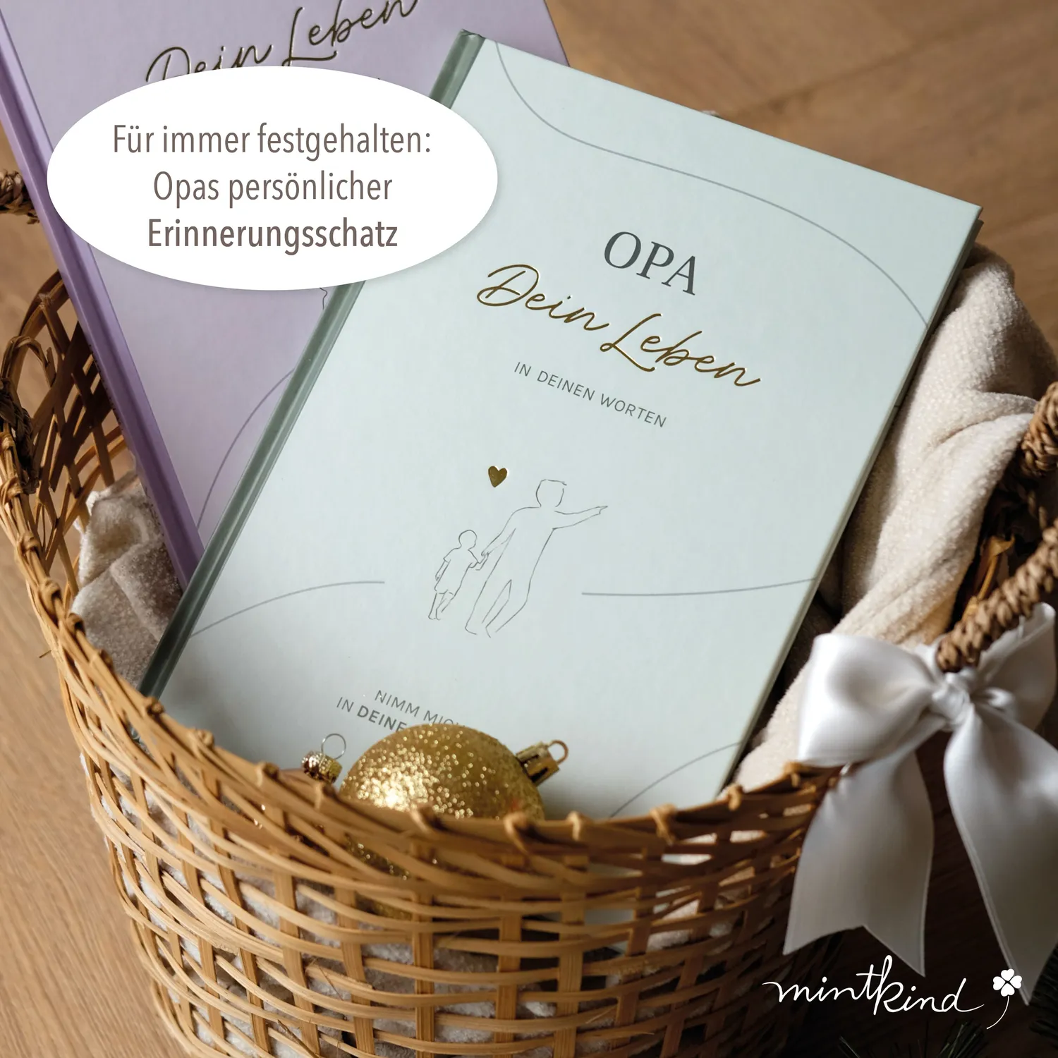 MINTKIND Dein Leben Opa Erinnerungsbuch 112 Seiten gebunden