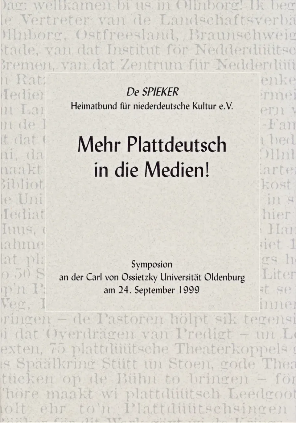 Isensee Verlag Mehr Plattdeutsch in den Medien Buch Sachbuch