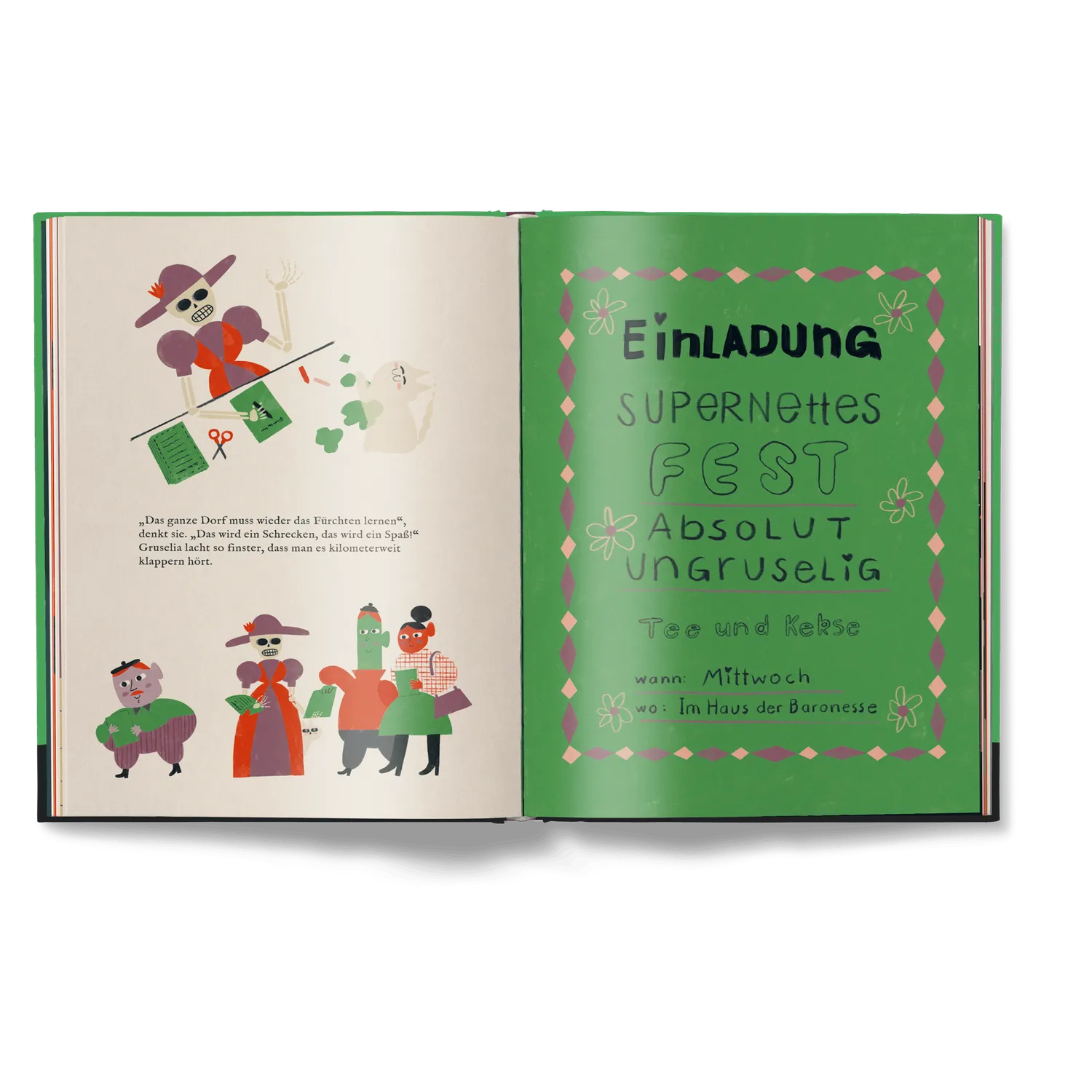 Kleine Gestalten Baronesse Gruselia Kinderbuch leuchtend