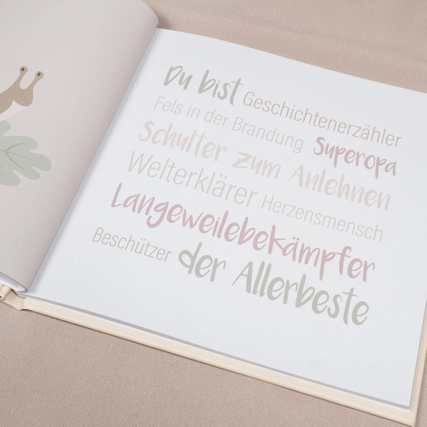 MINTKIND Opa Du bist toll Geschenkbuch Hardcover 32 Seiten