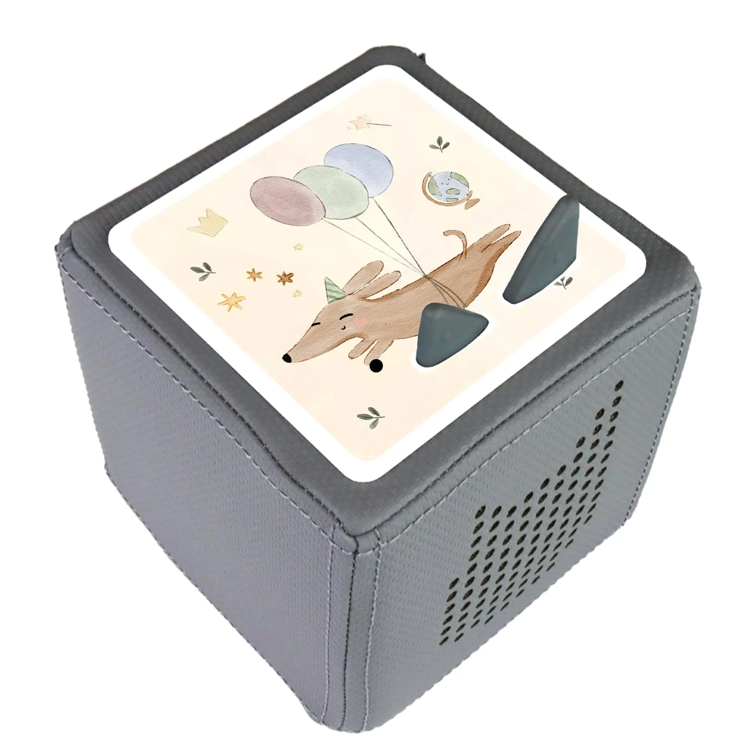 MeinBaby123 Toniebox Schutzfolie Hund mit Luftballon