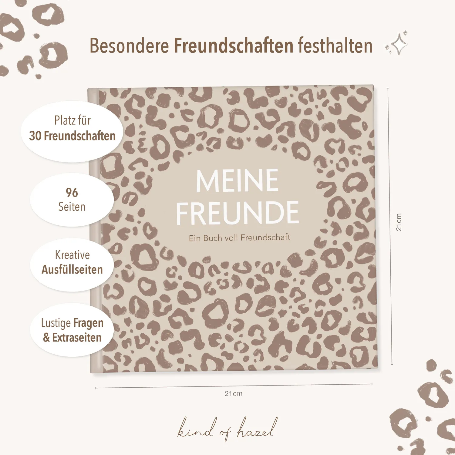 MINTKIND kind of hazel Freundebuch Erwachsene Eintragbuch