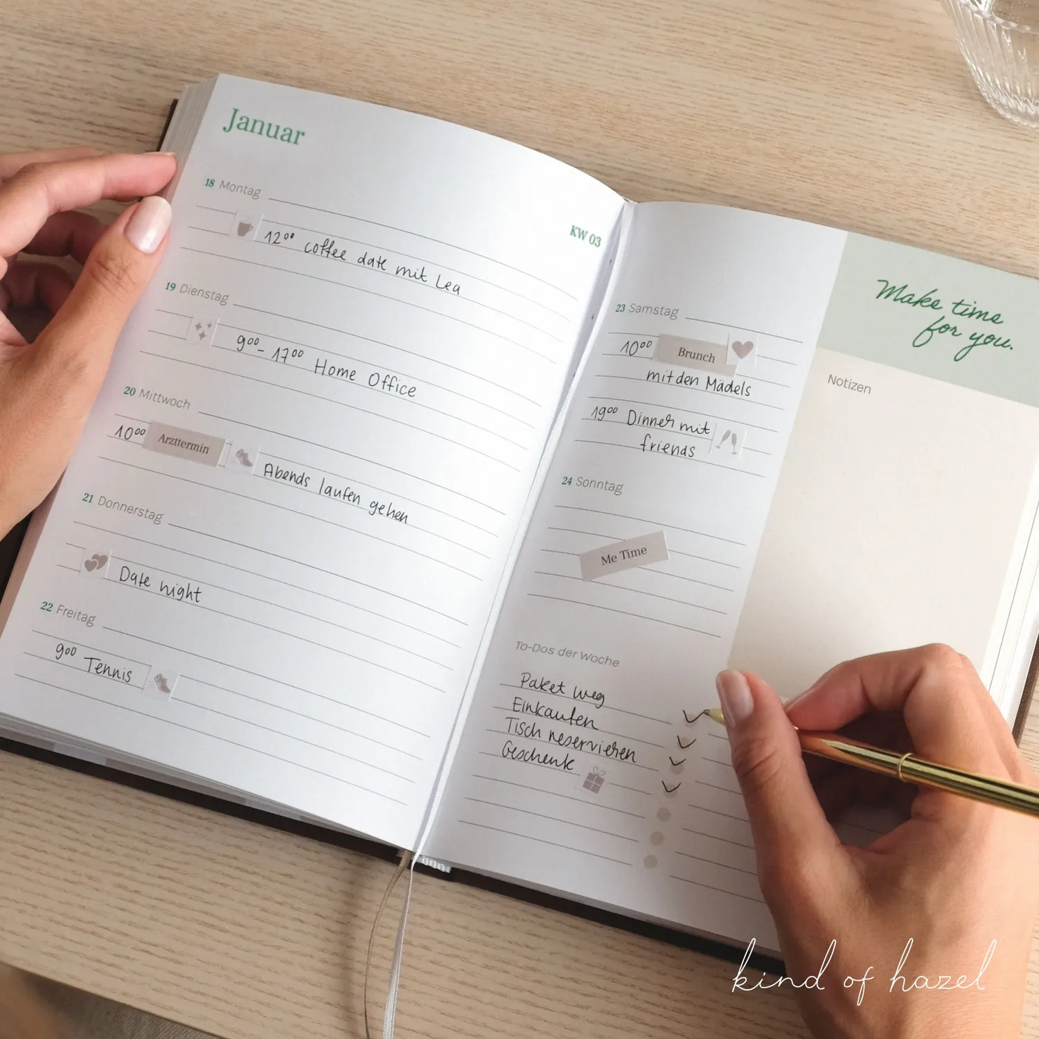 MINTKIND kind of hazel Create 2027 Buchkalender A5 Leo