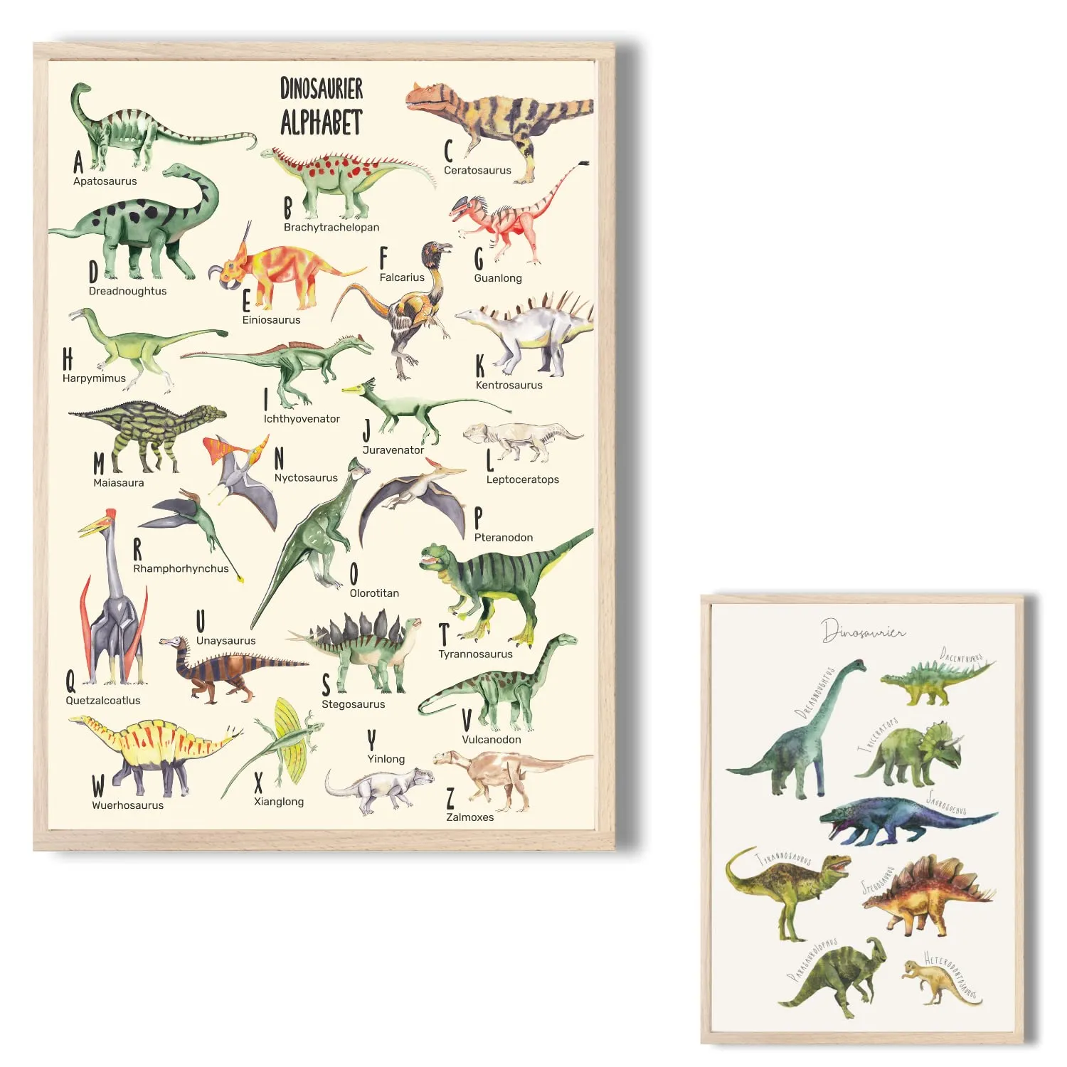 MeinBaby123 Dino Poster Kinderzimmerposter A2 doppelseitig