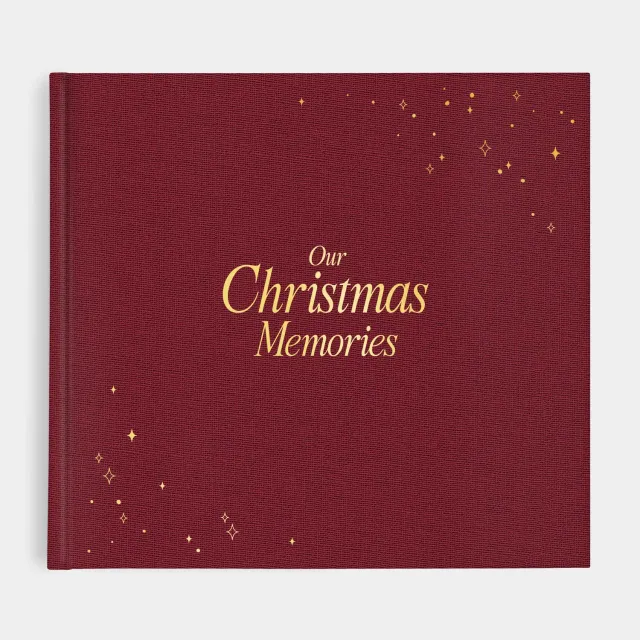 MINTKIND Our Christmas Memories Erinnerungsbuch Leinen Rot 10 Jahre
