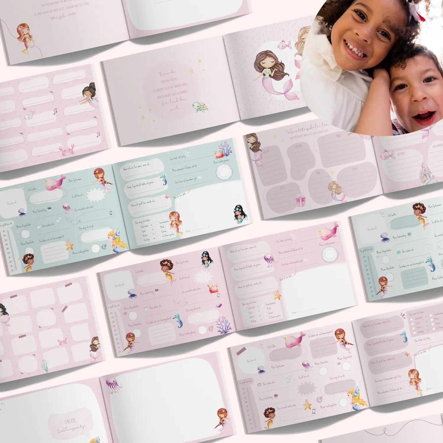 MeinBaby123 Meerjungfrauen Freundebuch Kinder Hardcover 76S