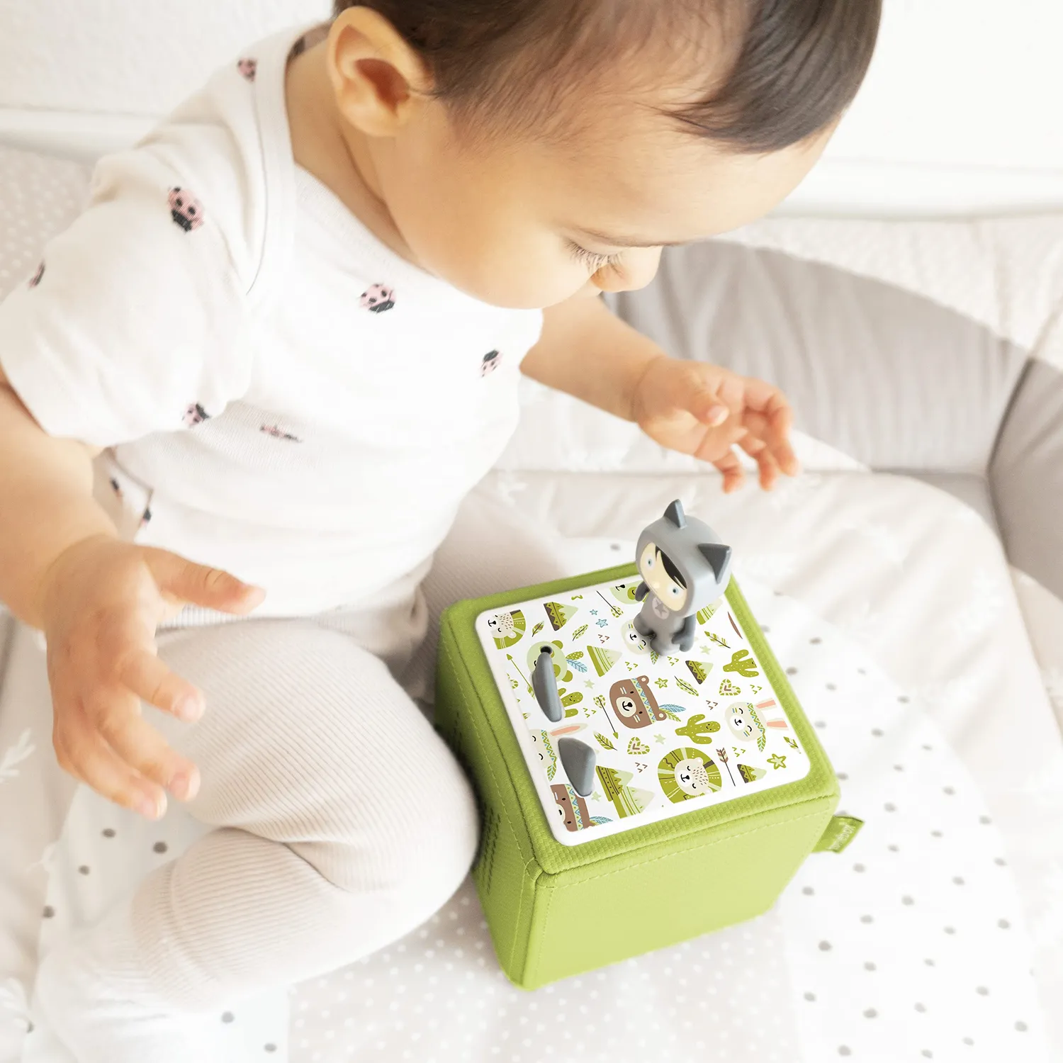 MeinBaby123 Boho Tiere Grün Toniebox Schutzfolie wasserfest