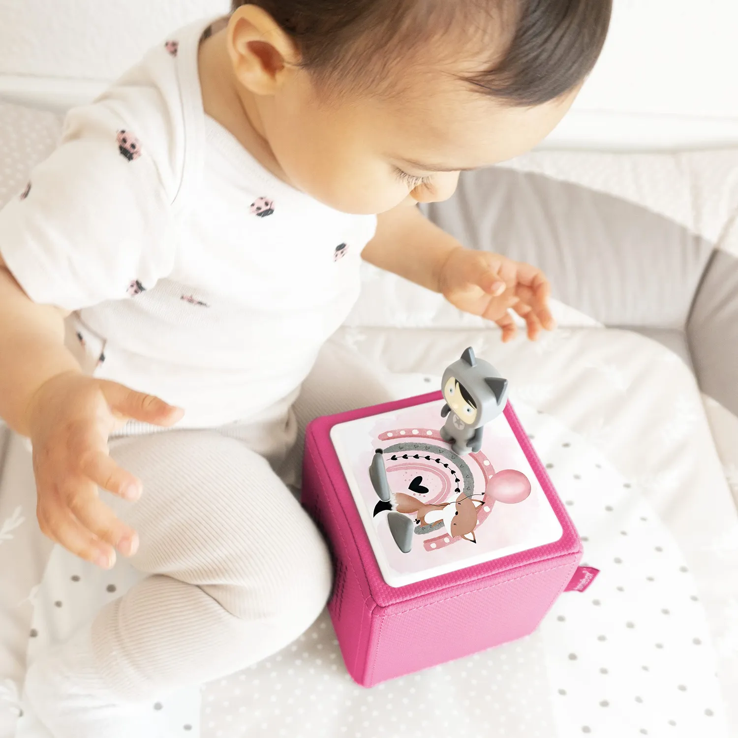 MeinBaby123 Toniebox Schutzfolie Fuchs rosa Sticker