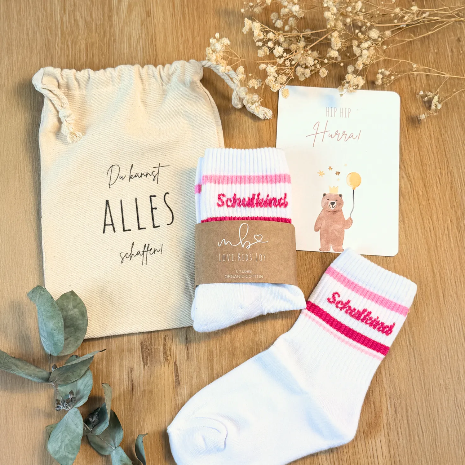 MeinBaby123 Schulkind Socken Pink Baumwolle 1 Paar