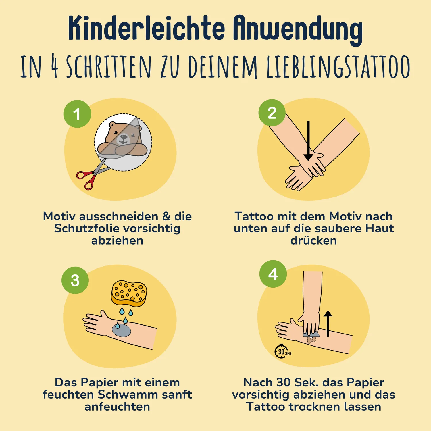 MeinBaby123 Monster Kinder-Tattoos 110 Sticker vegan