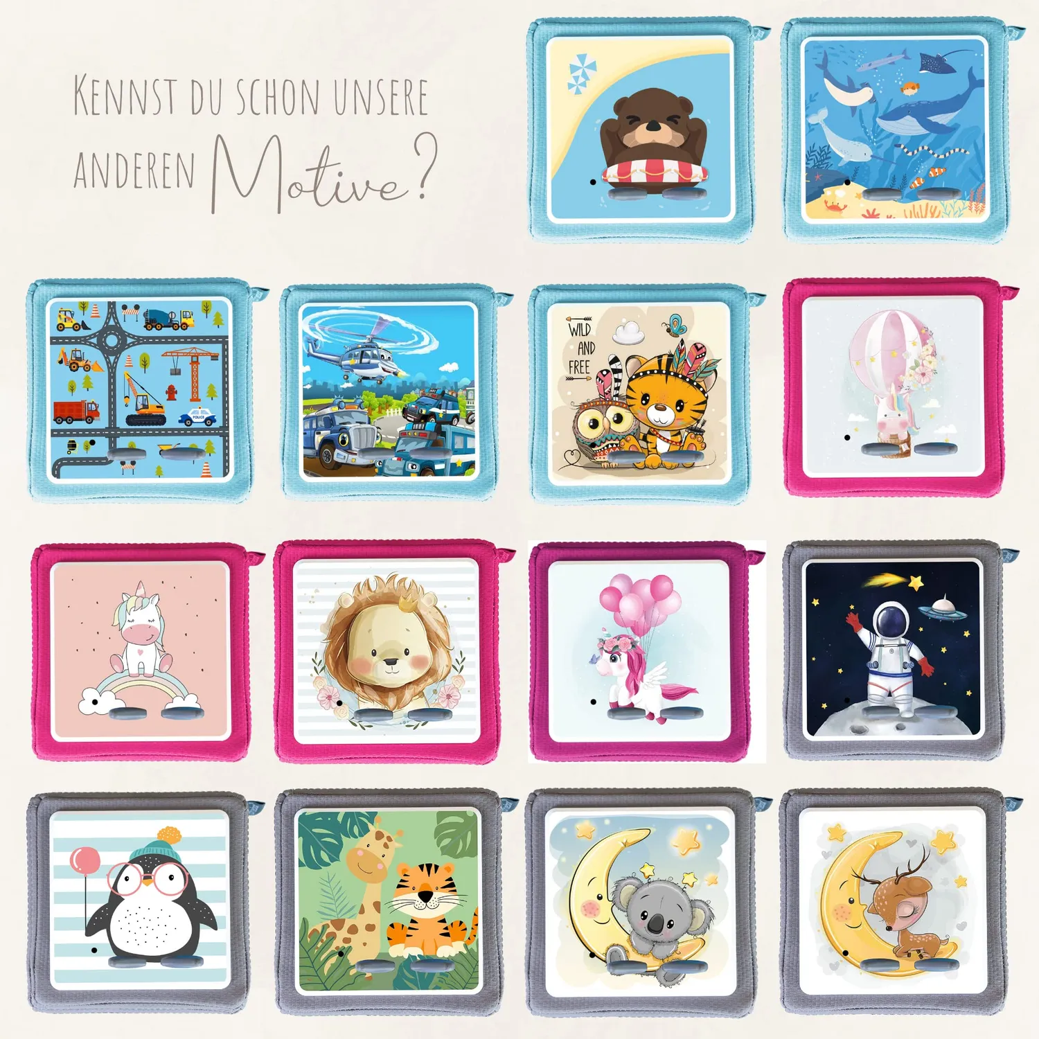 MeinBaby123 Waschbären Toniebox Schutzfolie Blau Sticker