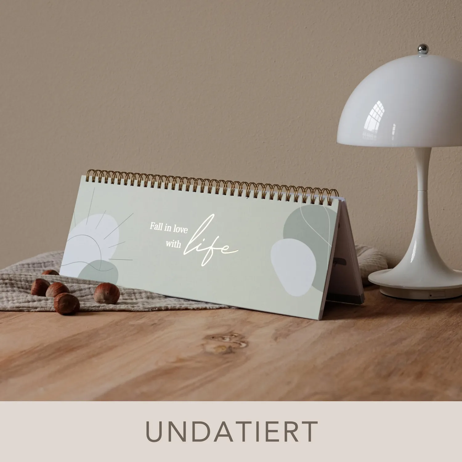 MINTKIND kind of hazel Tischkalender undatiert Beige mit Sprüchen