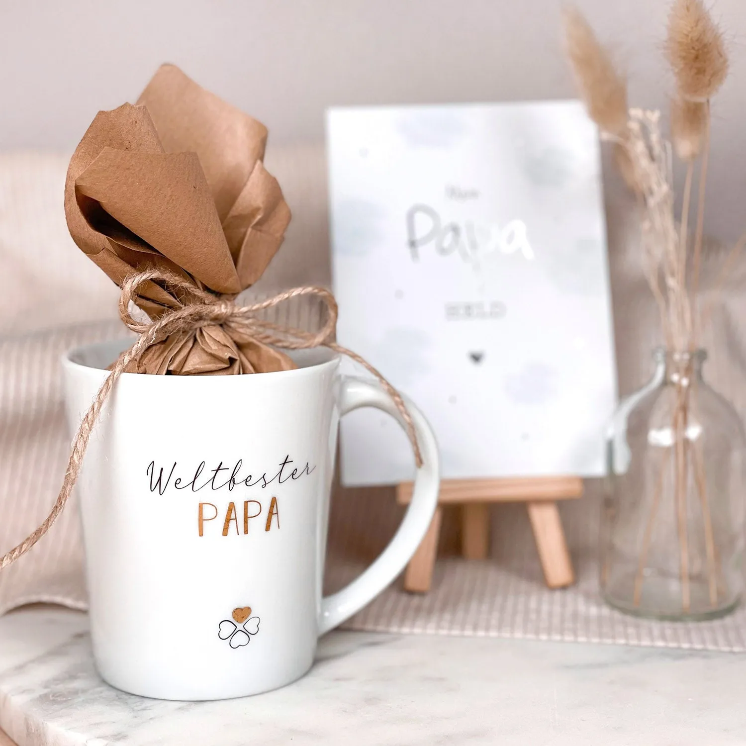 MINTKIND Weltbester Papa Porzellan Becher 250 ml Echtgold