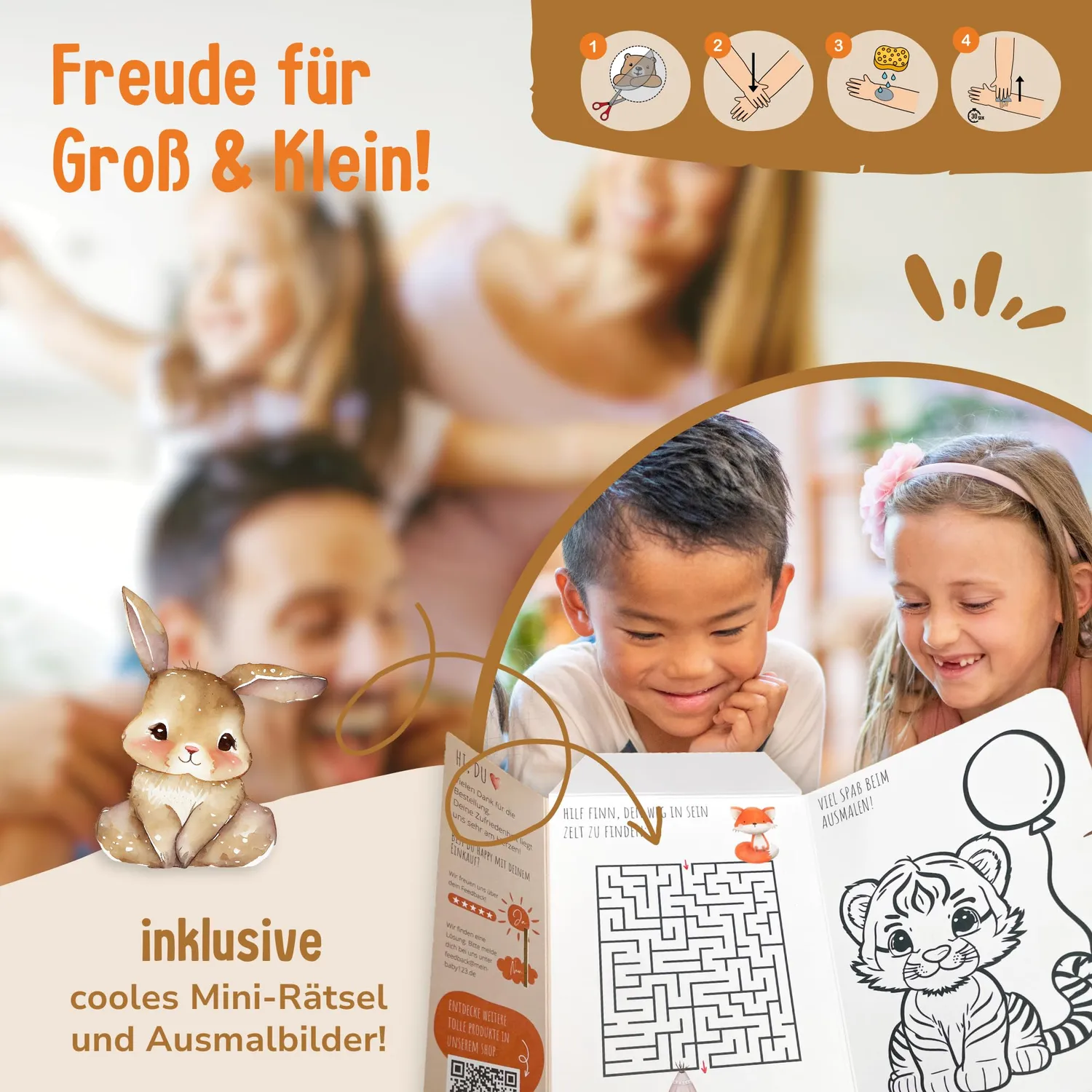 MeinBaby123 Mix Motive Kinder Tattoos 6er Set 660 Stück