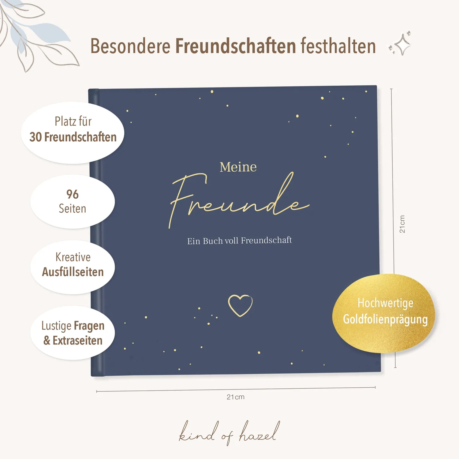 MINTKIND kind of hazel Freundebuch Erwachsene Eintragbuch